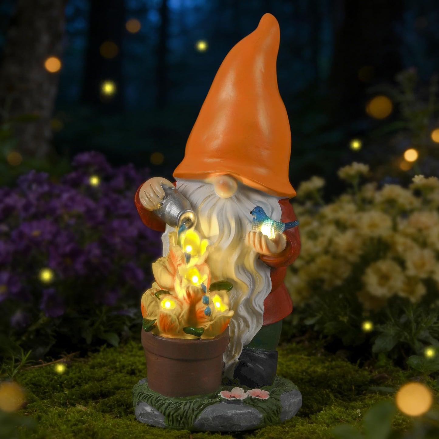 Ayadon Solar Garden Animal Lantern Statue Figurine Lights Decor for Patio Yard