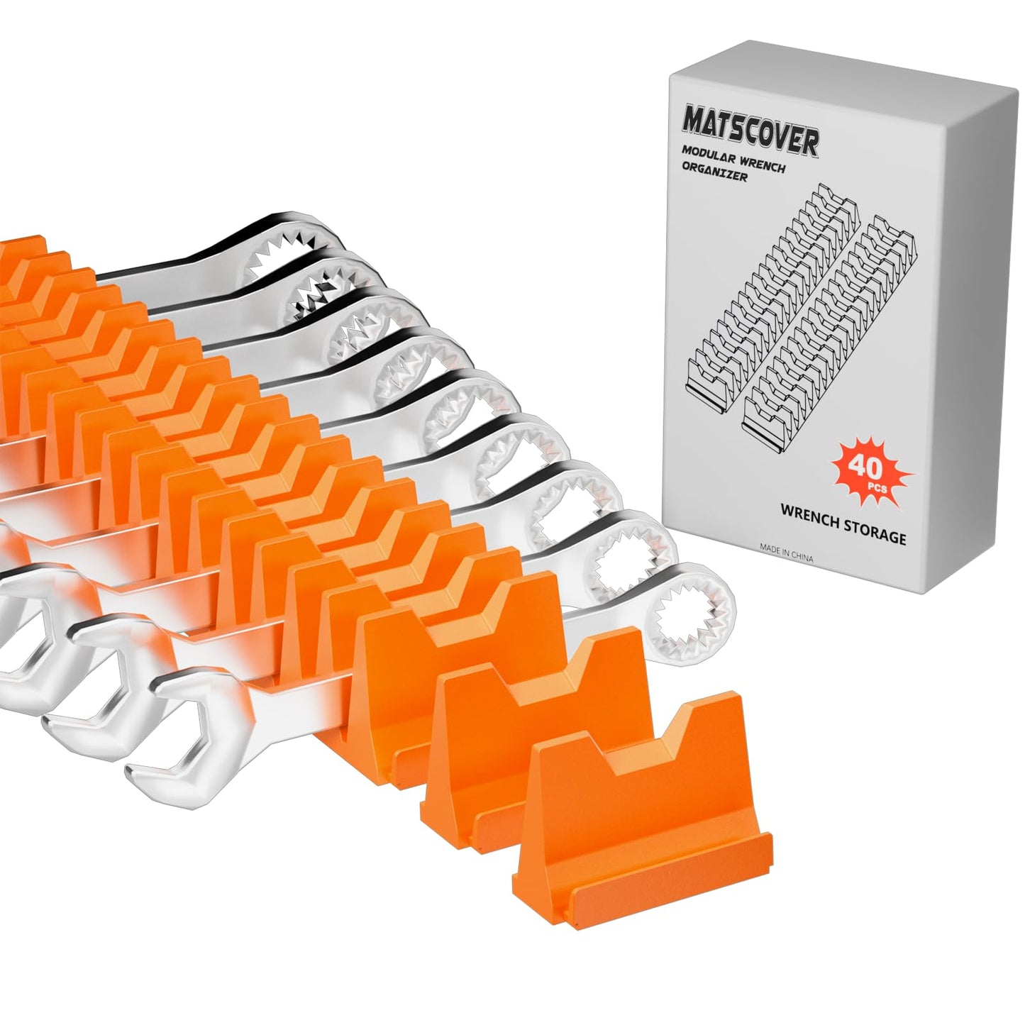 Matscover 40PCS Modular Wrench Organizer