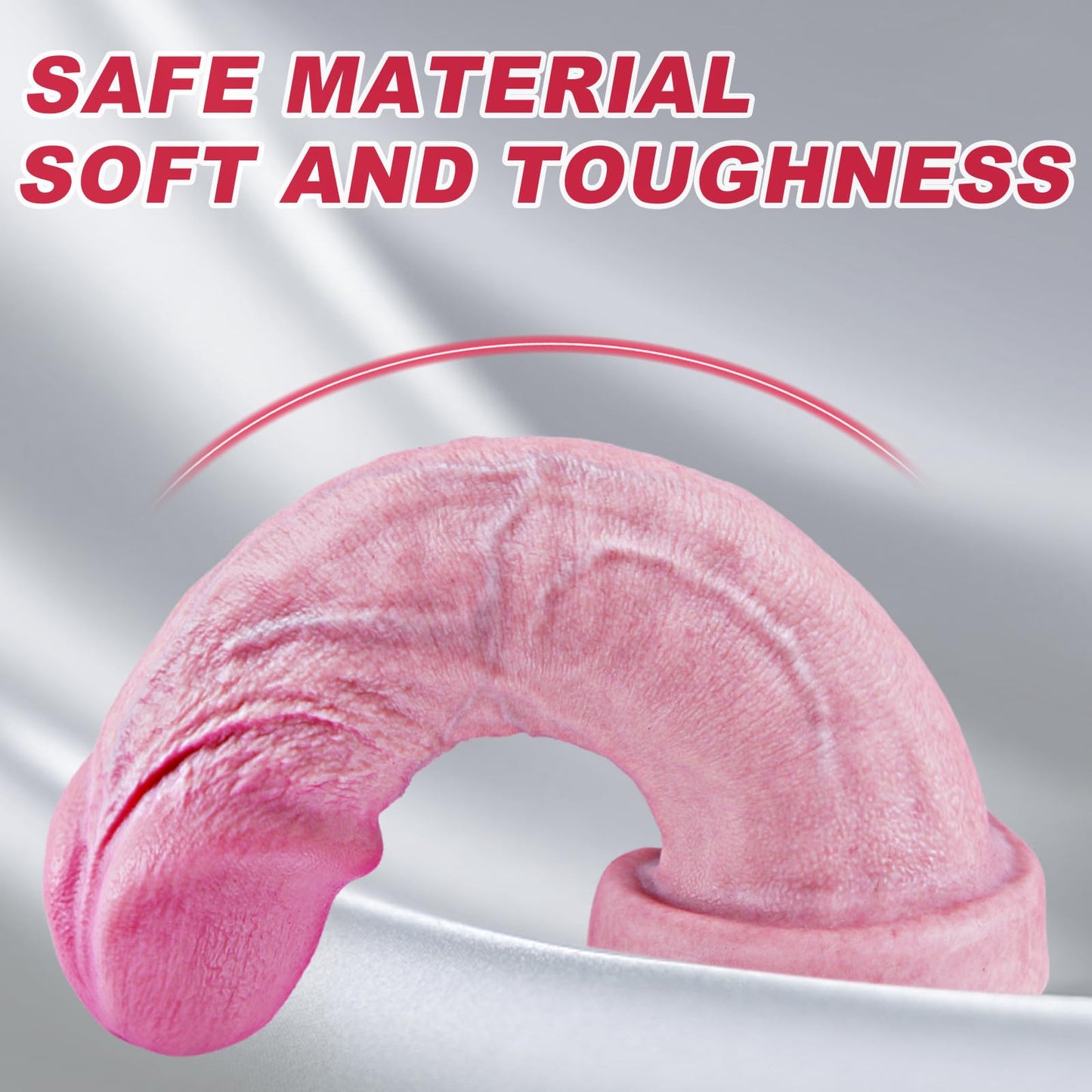 2" Diameter Soft Silicone Realistic Extra Thick Giant Dildo with Suction Cup,
