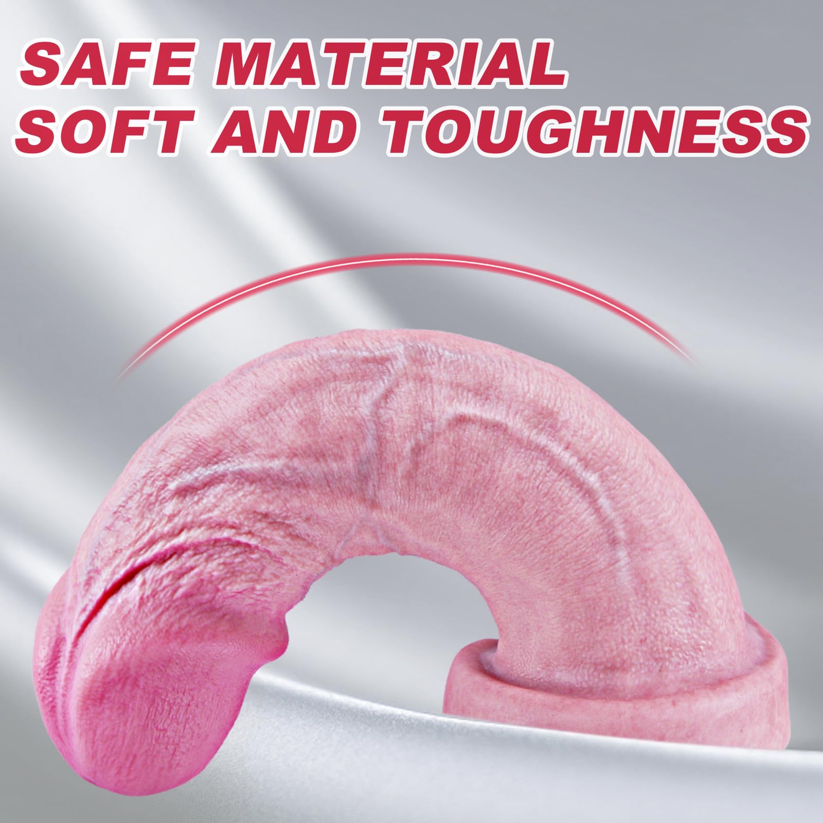 2" Diameter Soft Silicone Realistic Extra Thick Giant Dildo with Suction Cup,