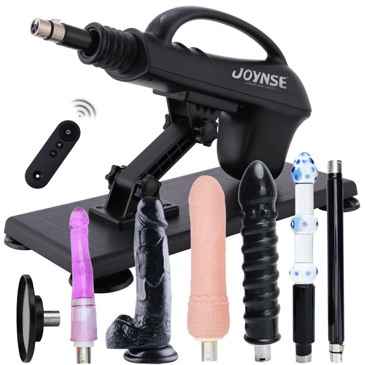 Sex Machine Joynse Fuck Machine, Automatic Thrusting Dildo Machine with 3XLR Connector, 7 Attachments Including Realistic Dildo, Love Machine Adult Sex Toys for Women & Men