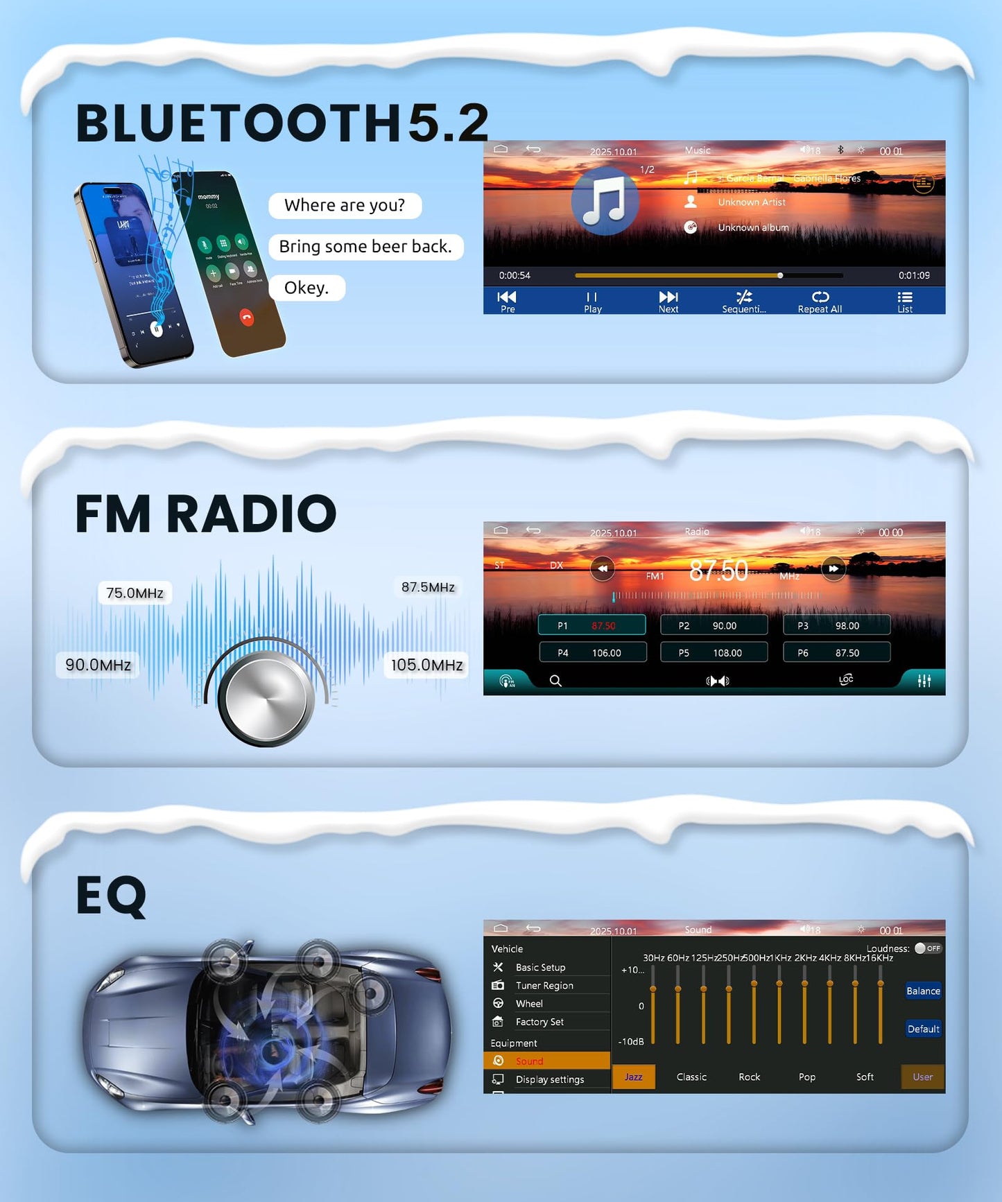 Rimoody Single Din Car Stereo with Wireless CarPlay & Android Auto, 5.1 Inch Touch Screen Car Radio with Bluetooth 5.2, FM/RDS, EQ, SWC/MIC, USB/Type-C, Backup Camera Car Audio Receiver