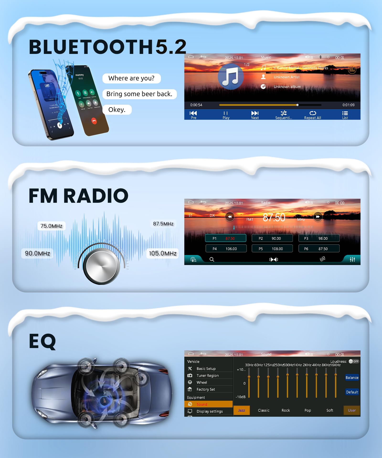 Rimoody Single Din Car Stereo with Wireless CarPlay & Android Auto, 5.1 Inch Touch Screen Car Radio with Bluetooth 5.2, FM/RDS, EQ, SWC/MIC, USB/Type-C, Backup Camera Car Audio Receiver