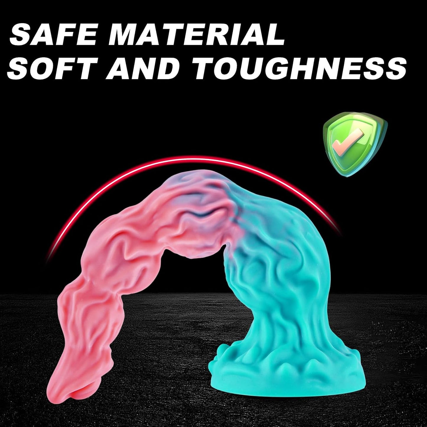 8 Inch Fantasy Monster 5 Knots Small Dildo with Suction Cup, 7 Inch Soft Silicone Slim Thin Anal Dog Knot Dildo Pink Green Wolf Penis, Dragon Horse Alien G-Spot Dildos Sex Toys for Women Men Beginner