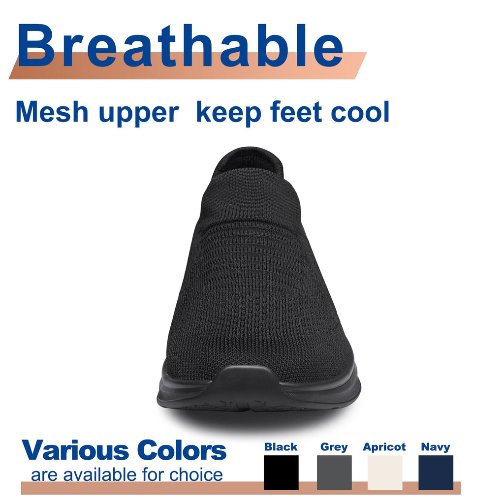Mens Walking Shoes Slip on Lightweight Running Shoes Workout Athletic Tennis Shoes Gym Sneakers