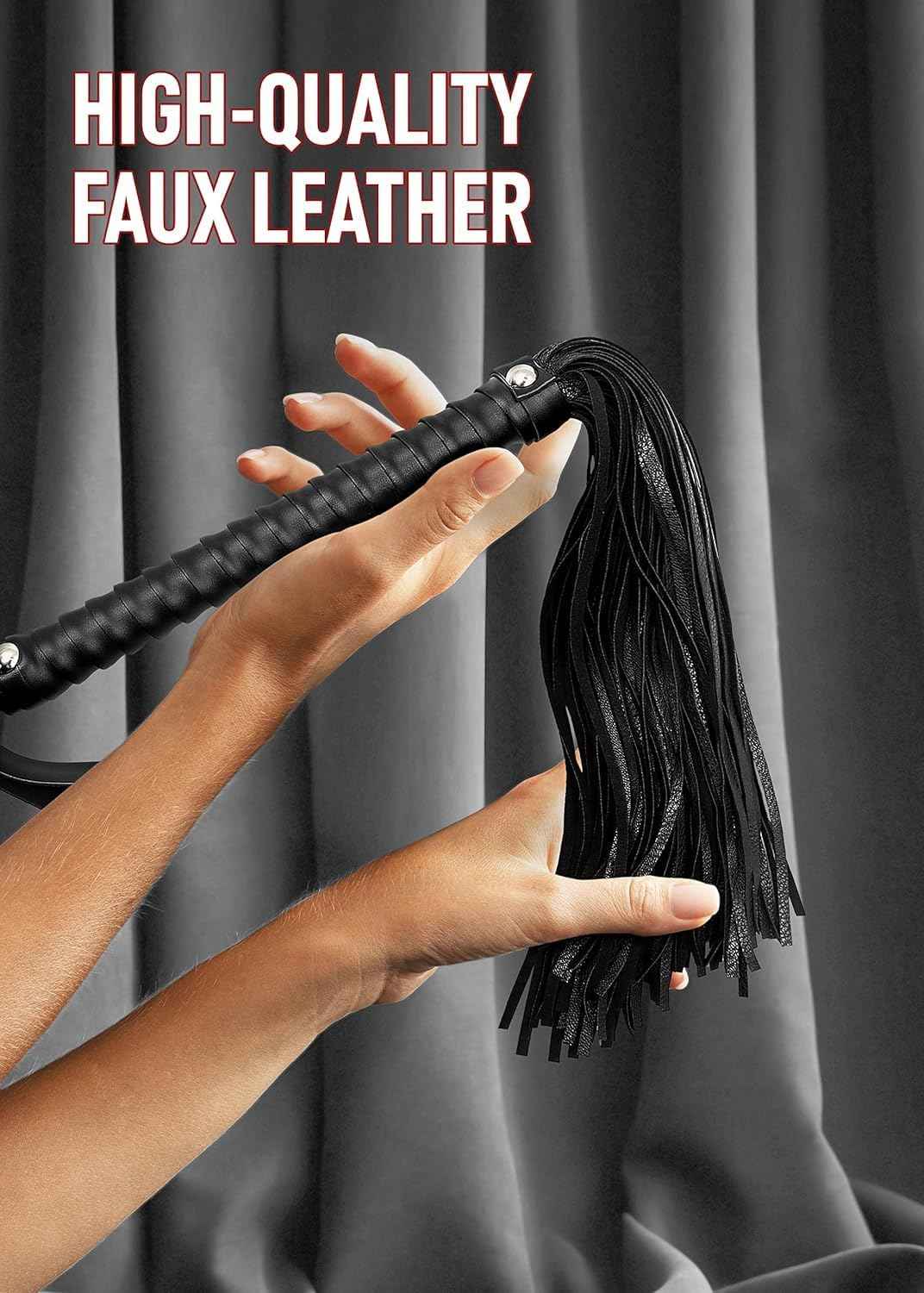 SM Leather Short Nail Black Belted Sexy Fun Whip Flirting Fantasy Sex Toys Fetish Hand Paddle Kinky Restraint Bondage Sex Role Play