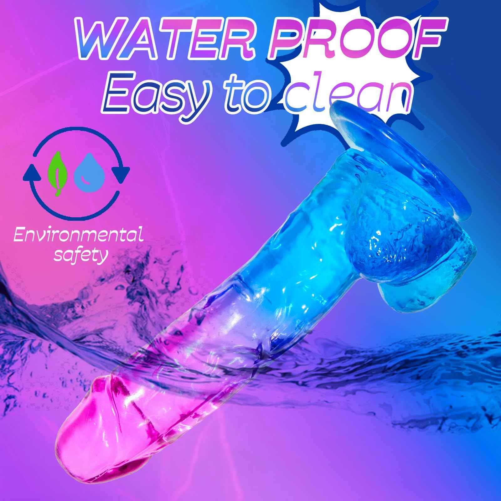 Realistic Anal Dildo Soft with Strong Suction Cup for Beginners, Adult Sex Toys for Couples Lesbians