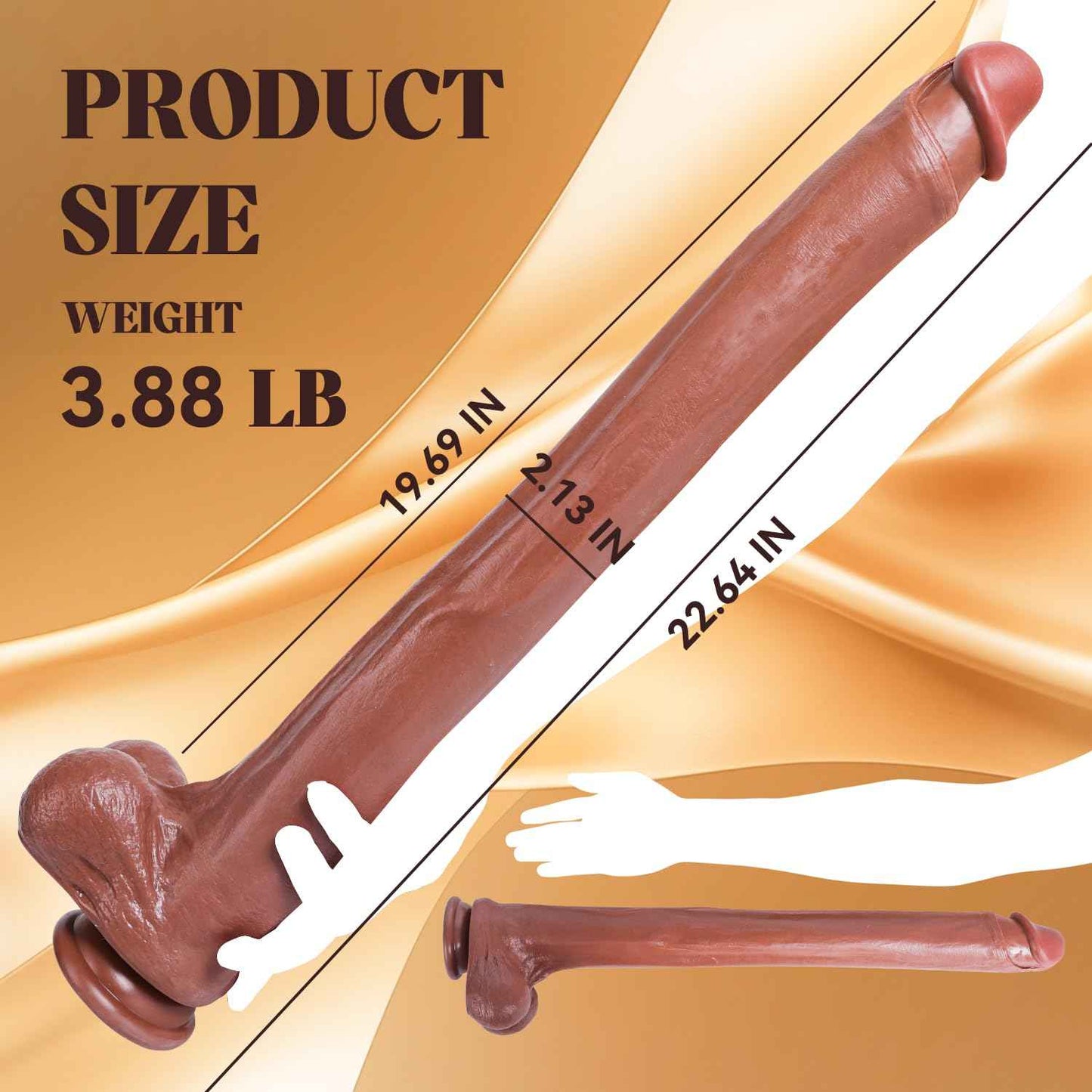 22.64 Inch Super Long Huge Giant Dildos for Deepest Sex,Realistic Big Thick Anal Dildo with Small Glans,Soft Flexible Strap on Dildo with Strong Suction Cup Large Dildo Sex Toy for Women Men Gay