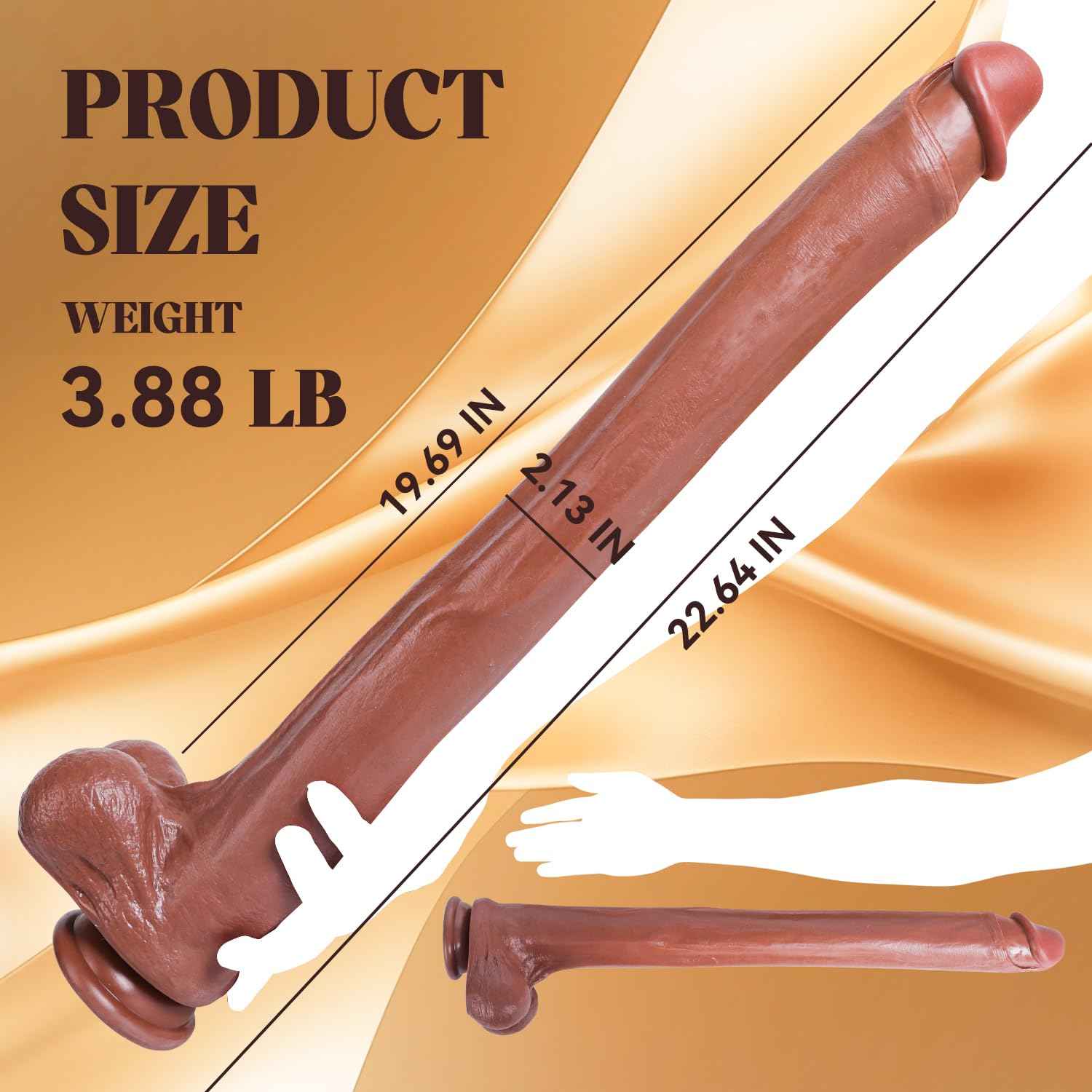 22.64 Inch Super Long Huge Giant Dildos for Deepest Sex,Realistic Big Thick Anal Dildo with Small Glans,Soft Flexible Strap on Dildo with Strong Suction Cup Large Dildo Sex Toy for Women Men Gay