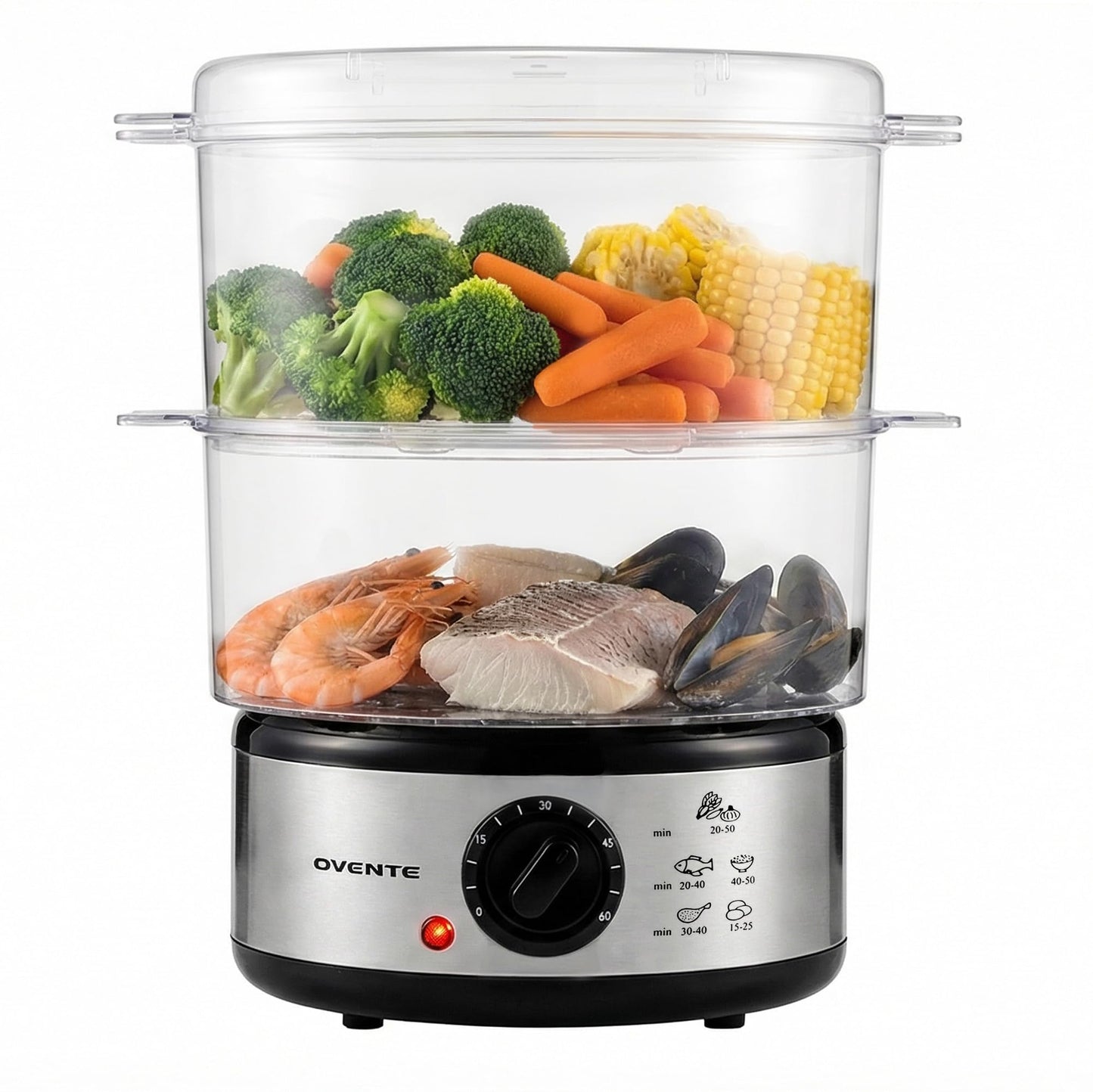 OVENTE 2-Tier Electric Food Steamer,