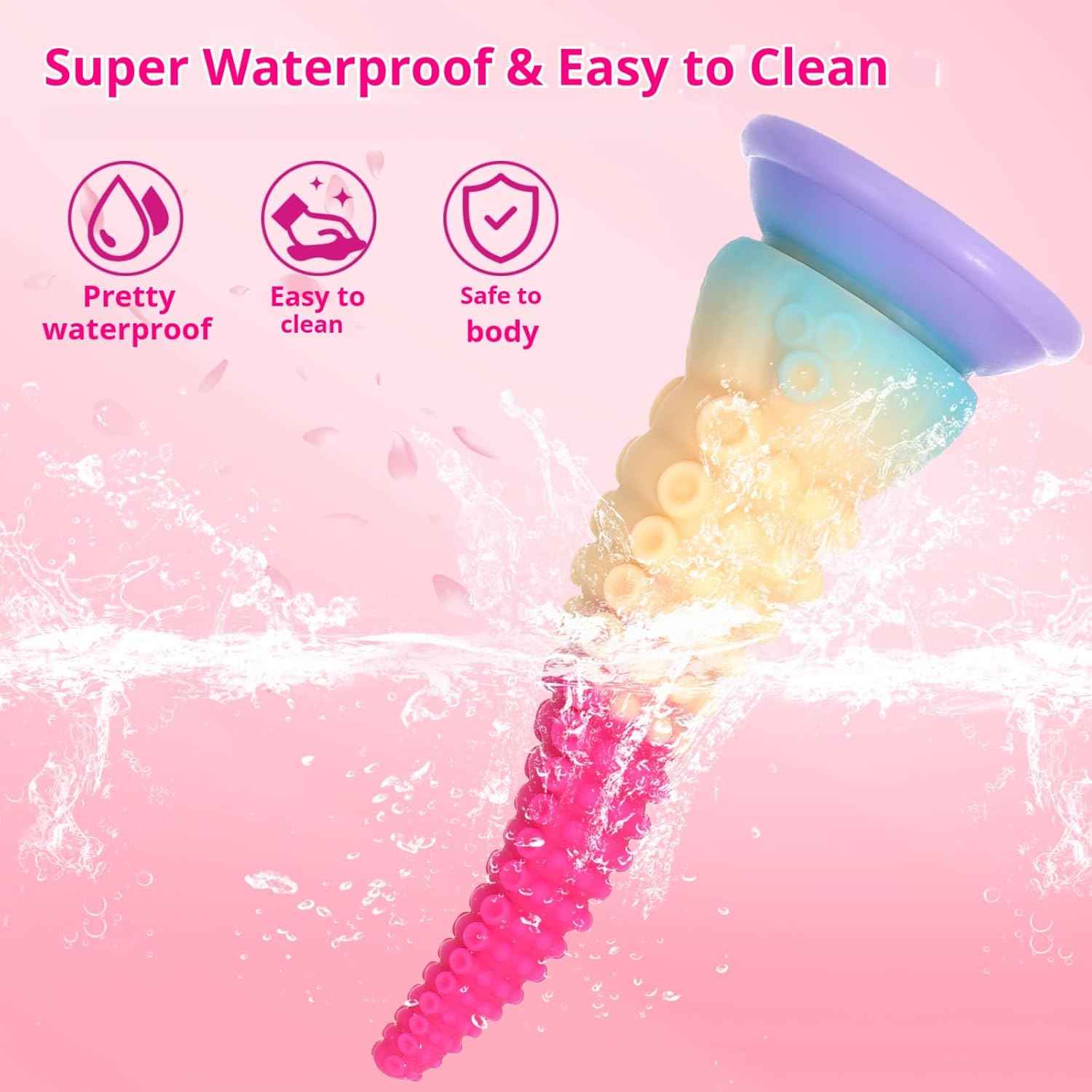 SWEETLORY Fantasy Tentacle Dildo 9in Liquid Silicone Suction Cup