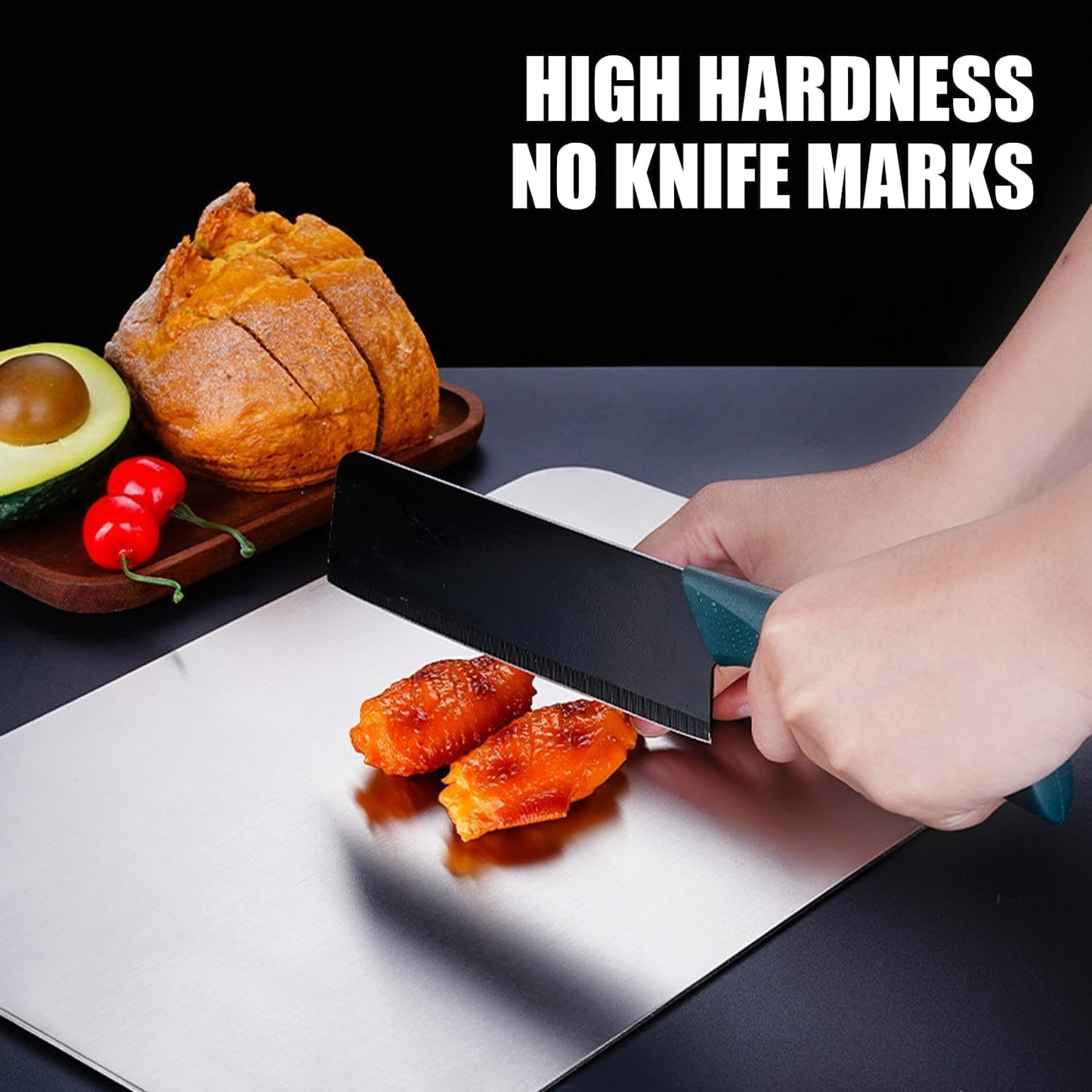 Titanium Cutting Board - 2025 New Upgrade 100% Pure Titanium Cutting Boards for Kitchen Double Sided Titanware Cutting Board,Hygiene Durable Dishwasher Safe Chopping Board,1PC