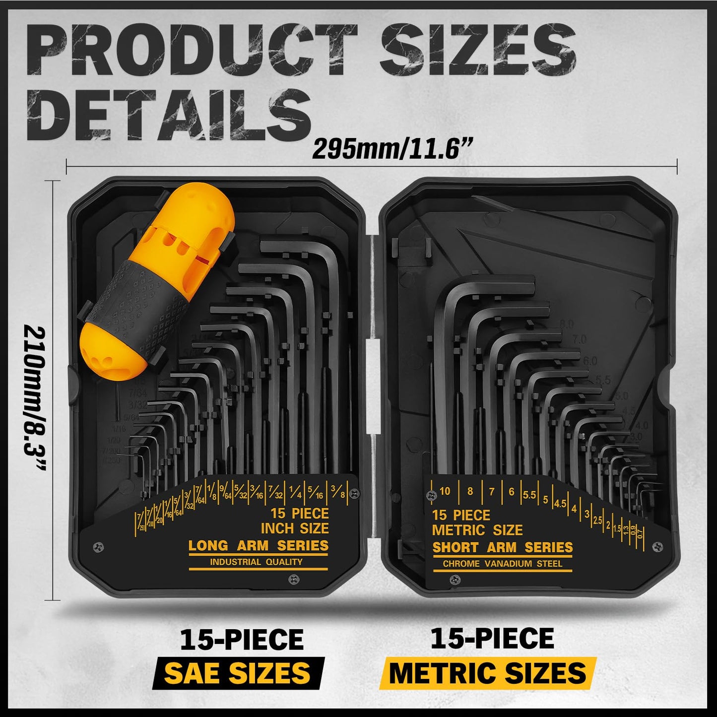 ELEAD Hex Key Allen Wrench Set, High-Visibility Size Markings