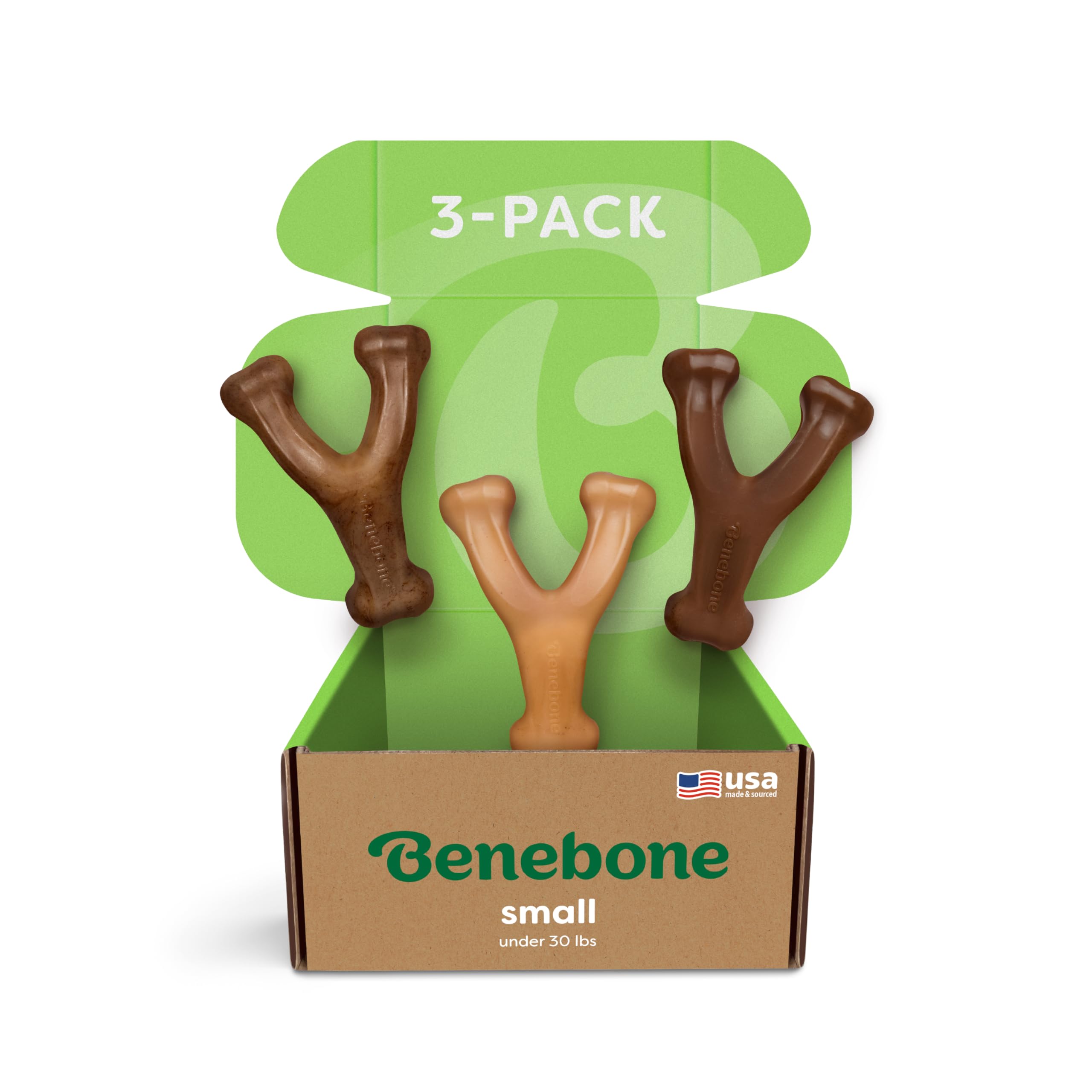 Benebone Fishbone Durable Dog Chew Toy for Aggressive Chewers Medium, Large, Small, Giant