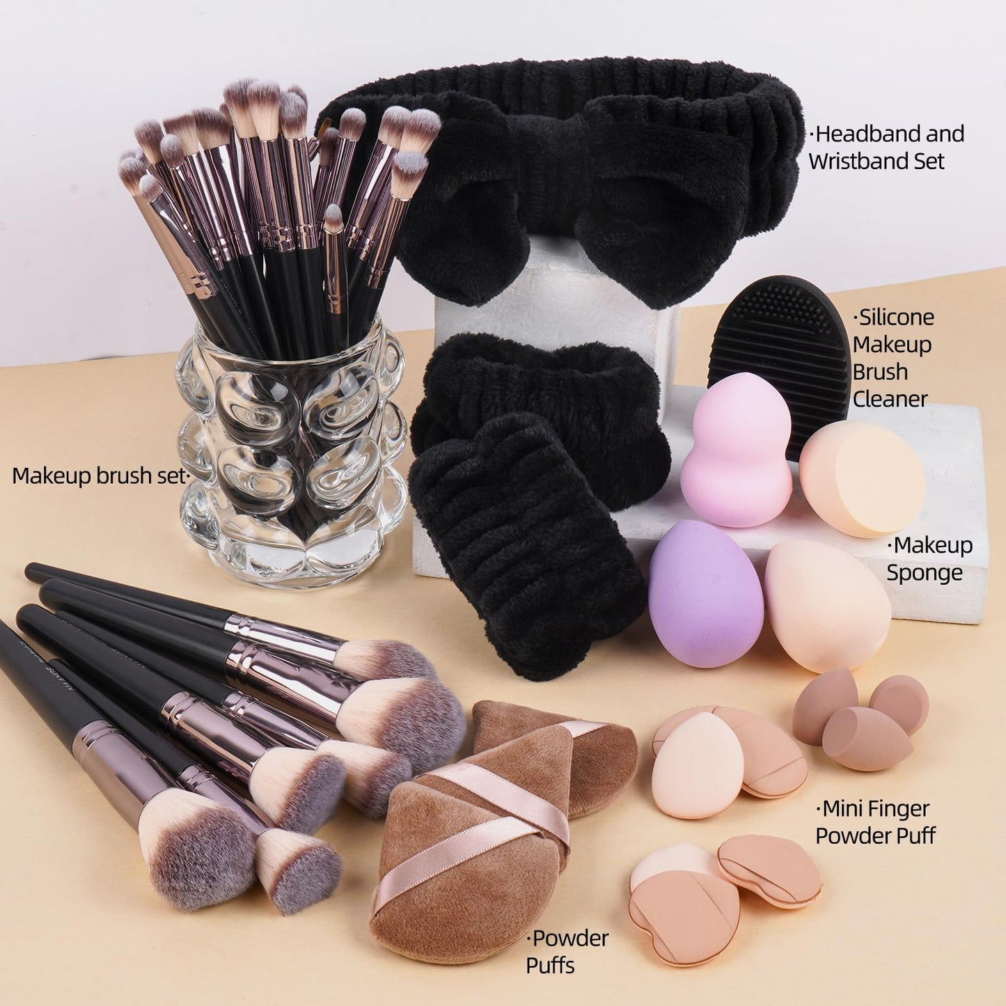 MAANGE Makeup Brushes 51 Pcs Makeup Kit