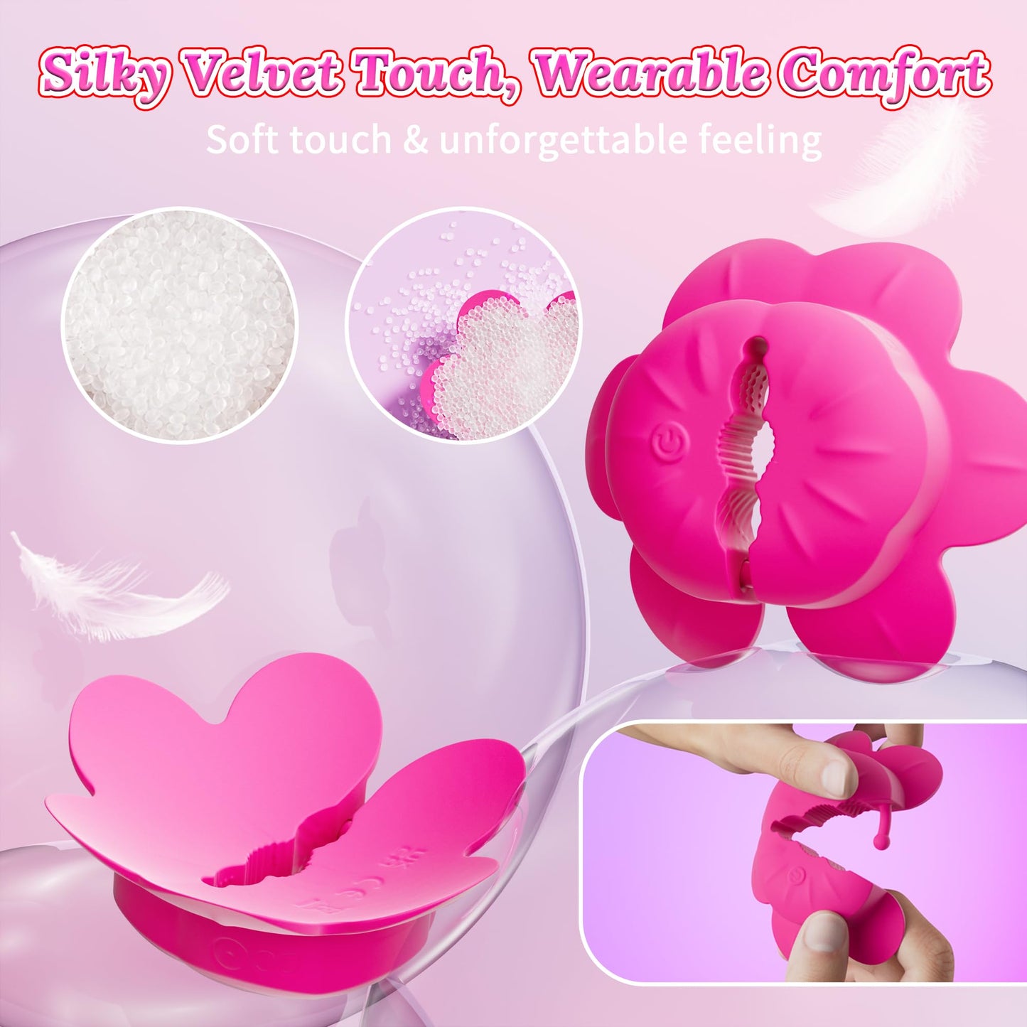Nipple Toys Vibrator for Women, Vibrating Nipple Clamps Adult Toys