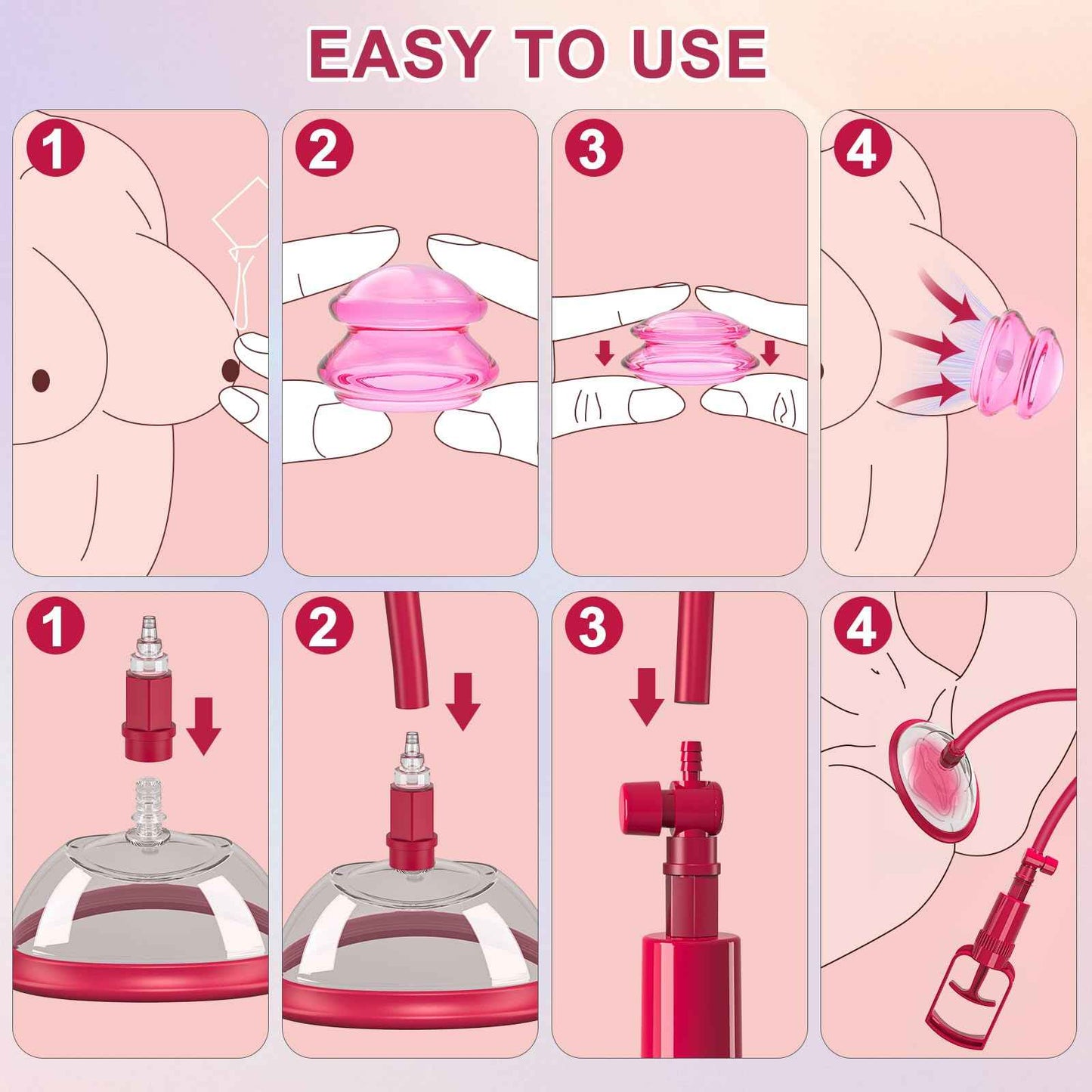 Pussy Pump Sex Toys for Women, Vagina Pump Women Sex Toys, Manual Vacuum Clit Pump Increased Sensitivity Powerful Suction Stimulate Clitoris Enhances Sexual Pleasure Tools for Women
