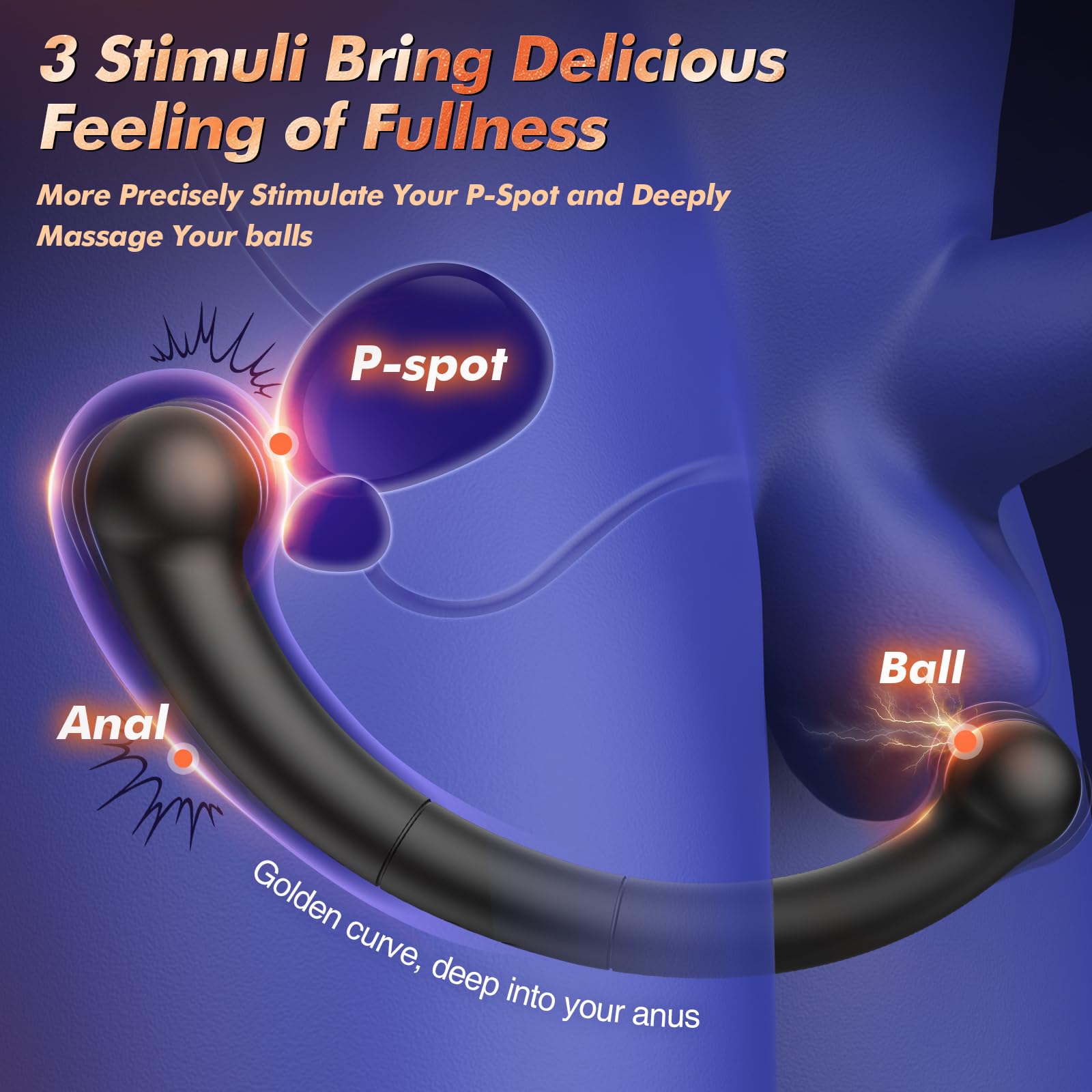 BEISAR Vibrating Prostate Massager Stick, Butt Plug Adult Anal Toys Male Sex Toys for Men Beginner Experienced User Women Sex Toy with Dual 10 Vibrating Anal Vibrator G Sopt Dildo
