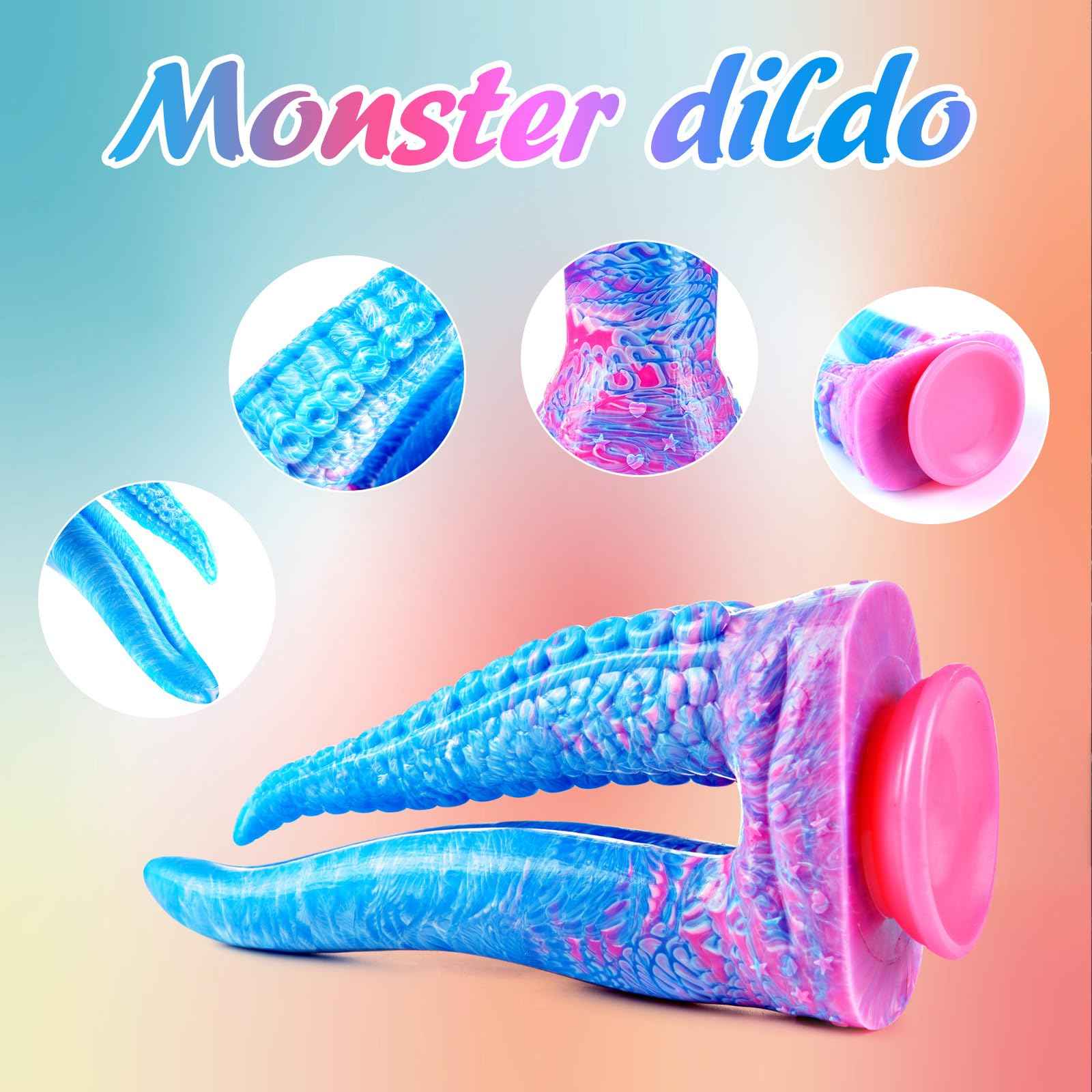 7.9" Double Head Tentacle Dildo, Small Monster Double Head Realistic Dildo