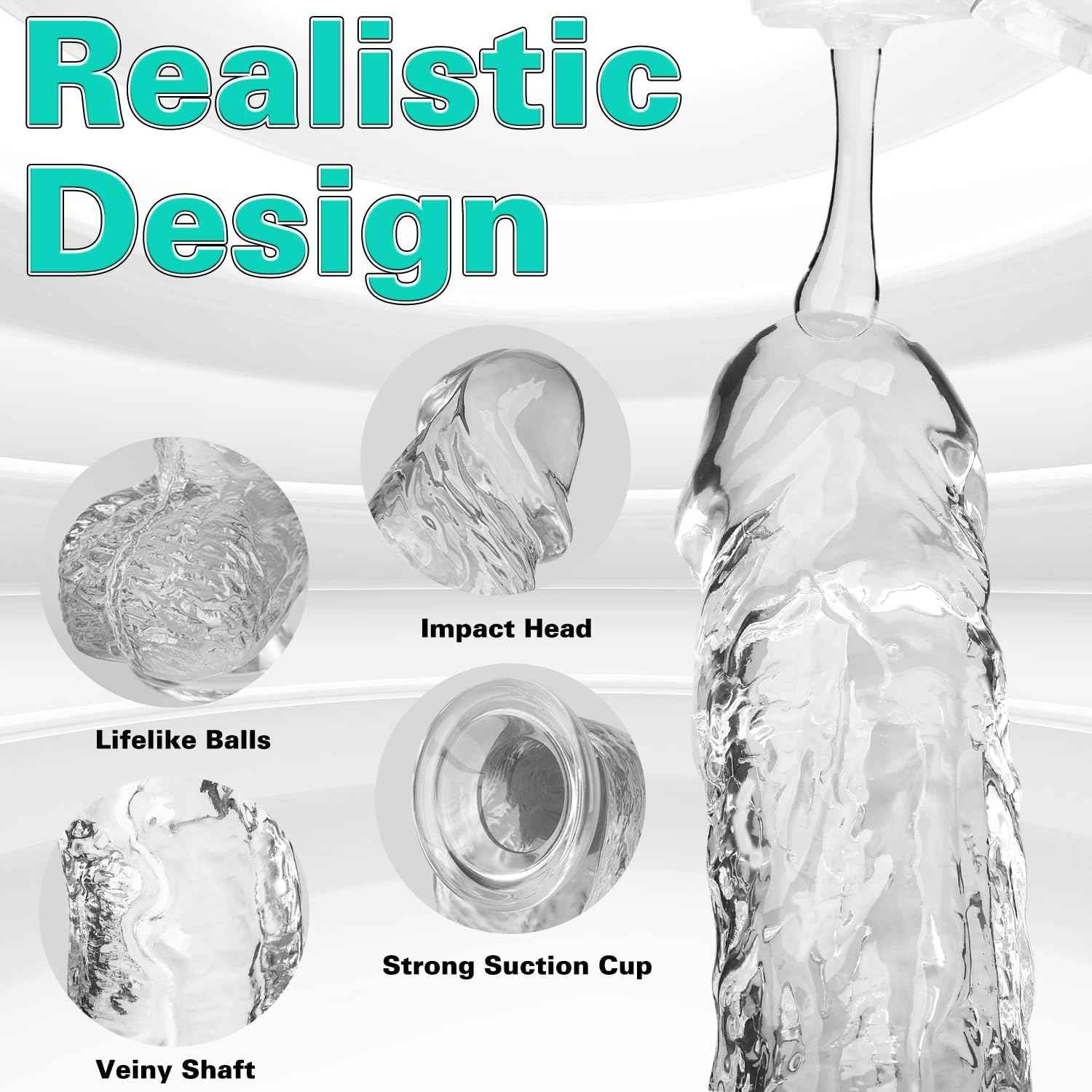 Vikkiy Realistic Dildo 7.3 Inch Body-Safe TPE Suction Cup