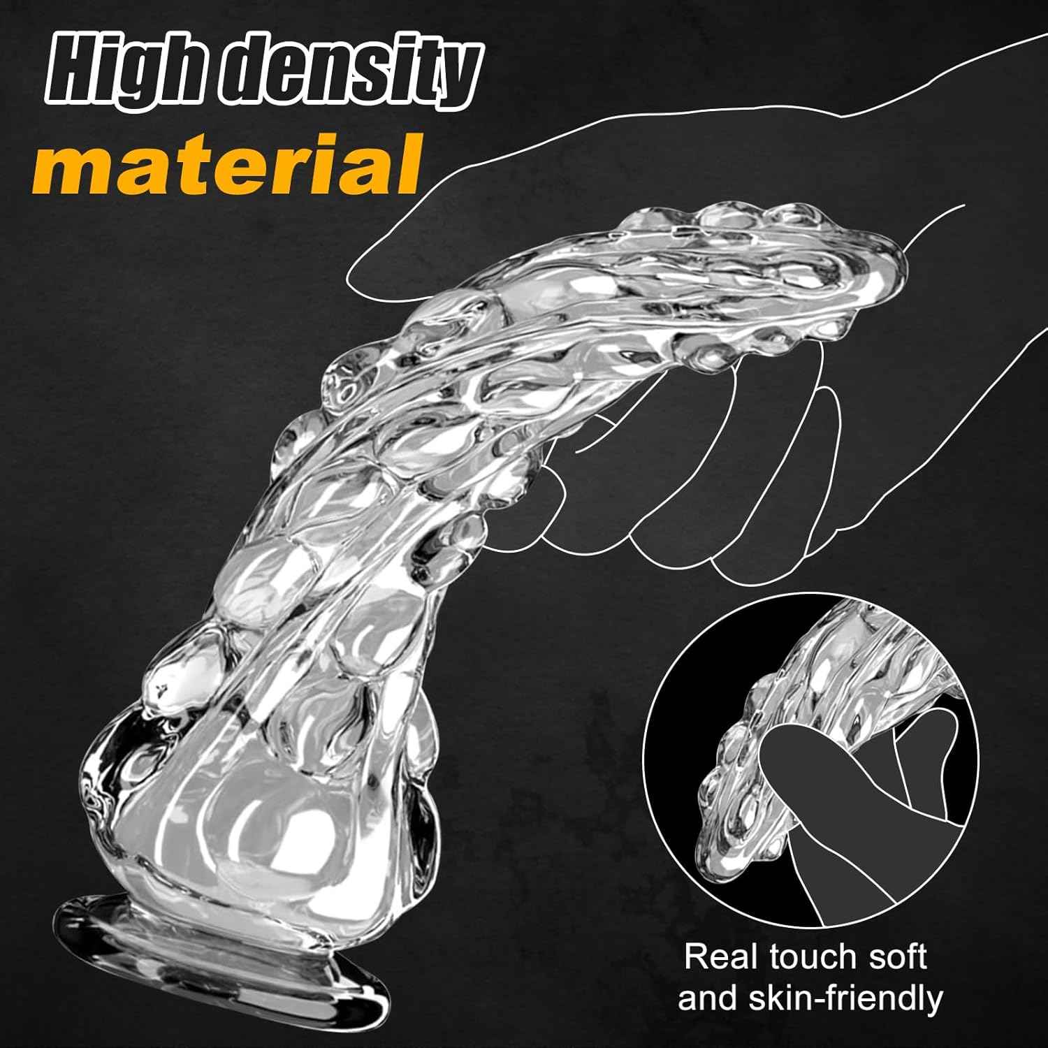 DISREQUIL Octopus Fantasy Dildo 9.06in Suction Cup Clear