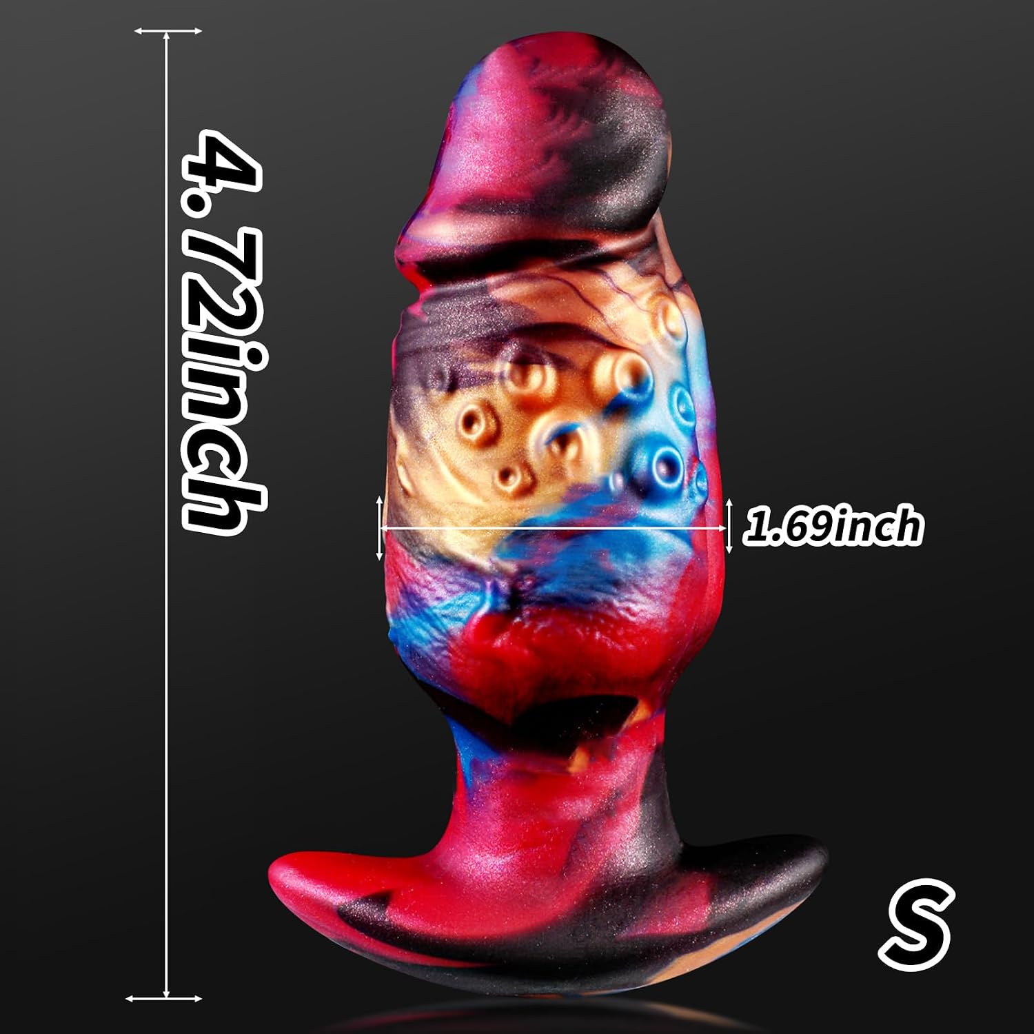 Monster Anal Plug Wearable Fantasy Octopus Butt Plug with Narrow Neck Silicone Tentacle Anal Dilator Trainer Stretcher Prostate Massager G-spot Sex Toy for Couples Men Women Masturbation (S)