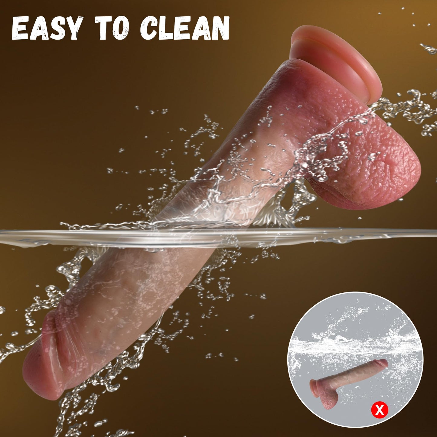 QINMIJIA 9.5" Thrusting Dildo Vibrator Rotating Sex Toys - Big Thick Dildos with Suction Cup, Realistic Vibrators with Vibrating Thrusting Heating Modes for G-Spot, Adult Toys for Women and Couples