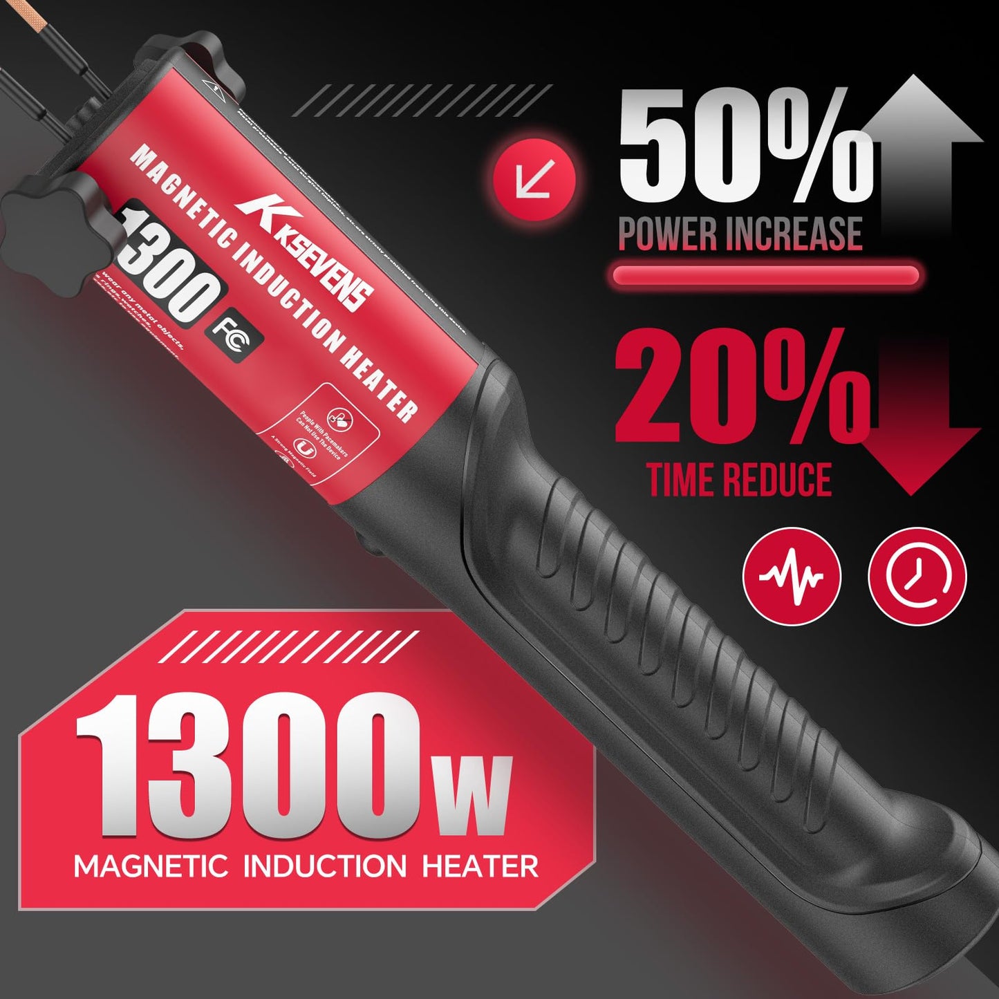 Induction Heater 1300W 110V Bolt Removal,Handheld Magnetic Induction Heater Tool with 5 Coils for Rusty Screw Removing