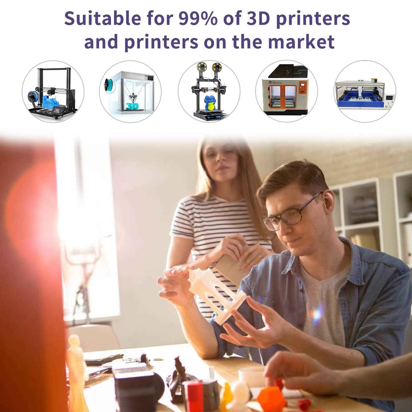 iSANMATE's 3D Printer Filament, PLA Filament 1.75 mm Dimensional Accuracy +/- 0.02 mm, 1 KG Spool