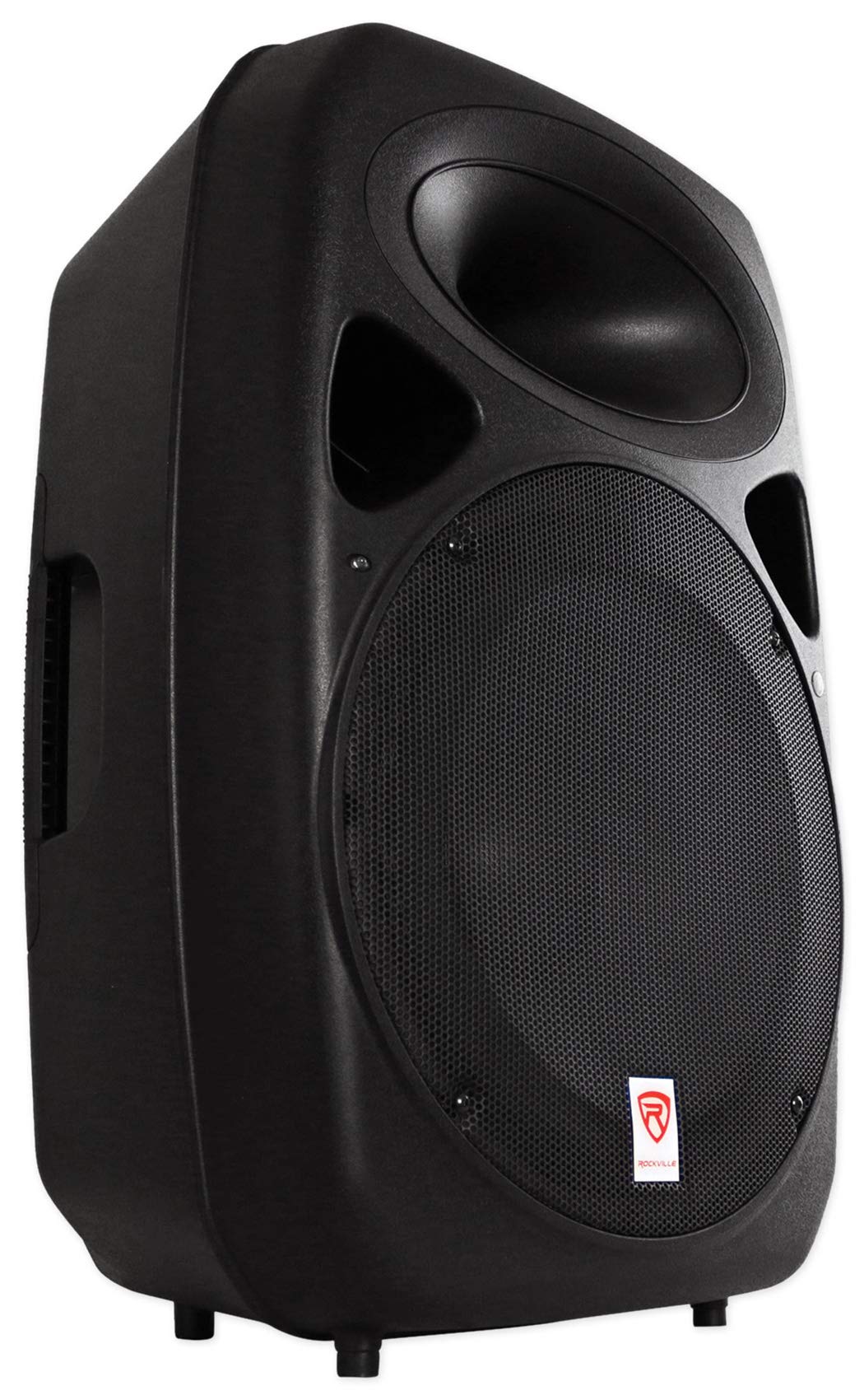 Rockville RPG152K Pair 15" Powered DJ/PA Speakers with Bluetooth/USB/SD, (2) Rugged Tripod Speaker Stands, Wired Microphone, Connection Cables