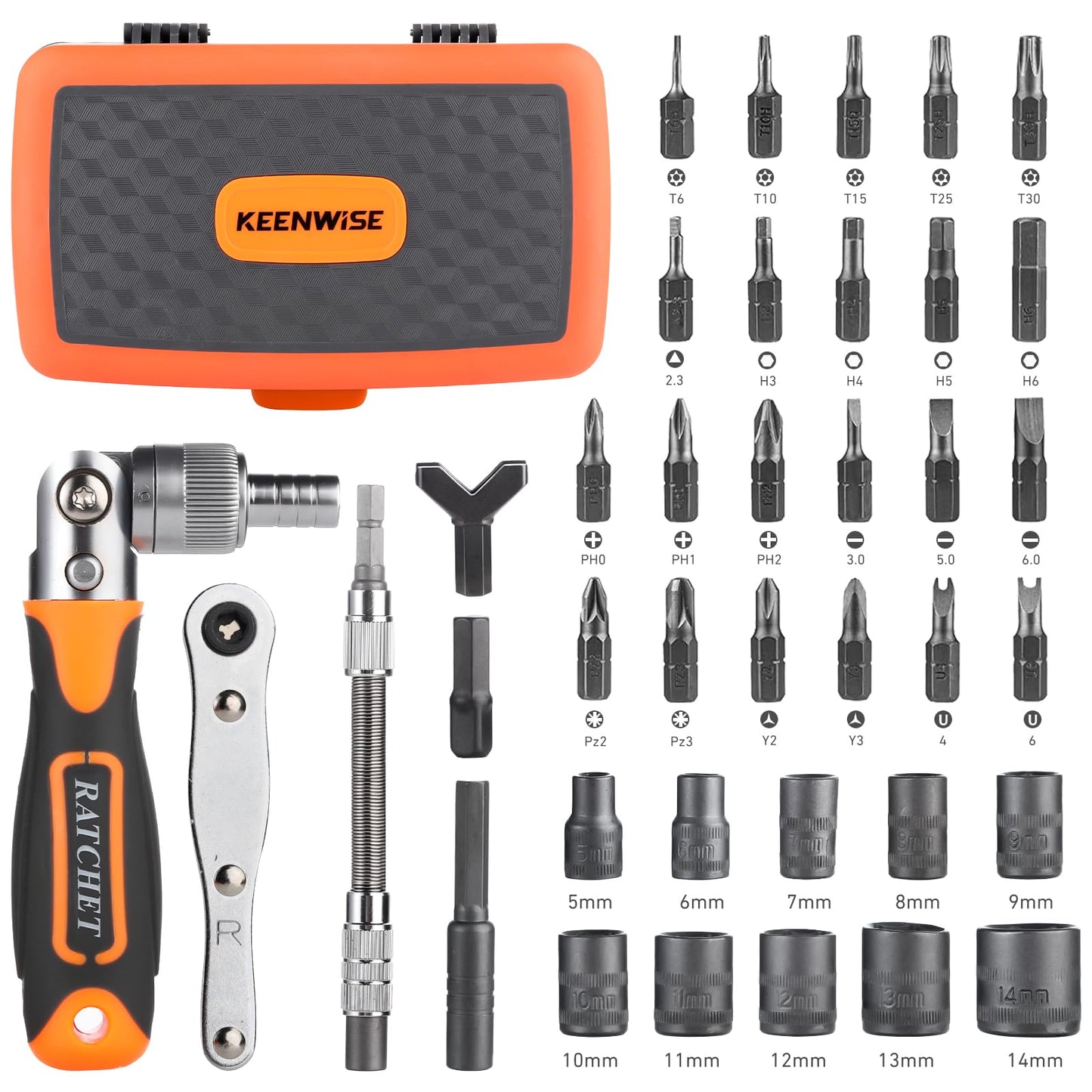 Ratcheting Screwdriver Set: KeenWise 38-in-1 Ratchet Screwdriver Tools Versatile Magnetic Tools for Mechanics and DIY Enthusiasts