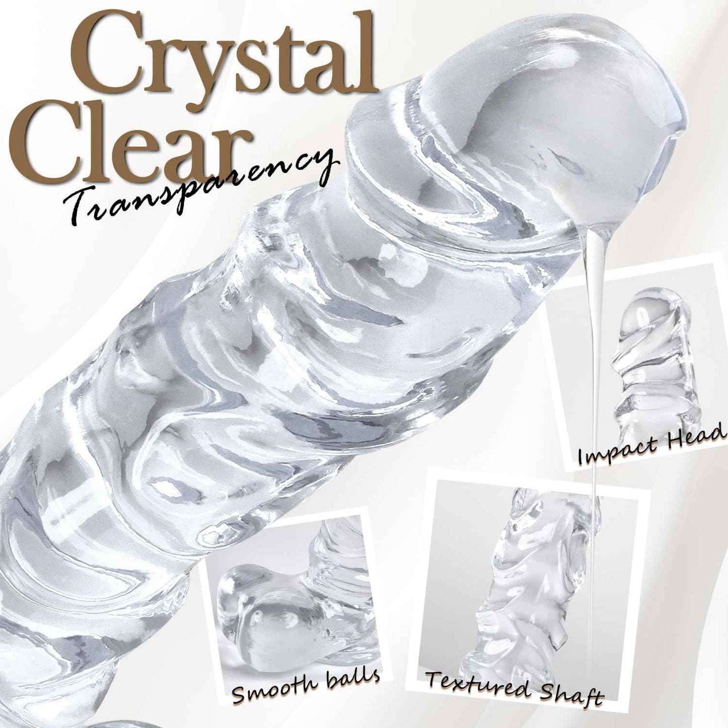 SASHENNA 8.9in Silicone Dildo Realistic Textured with Suction Cup