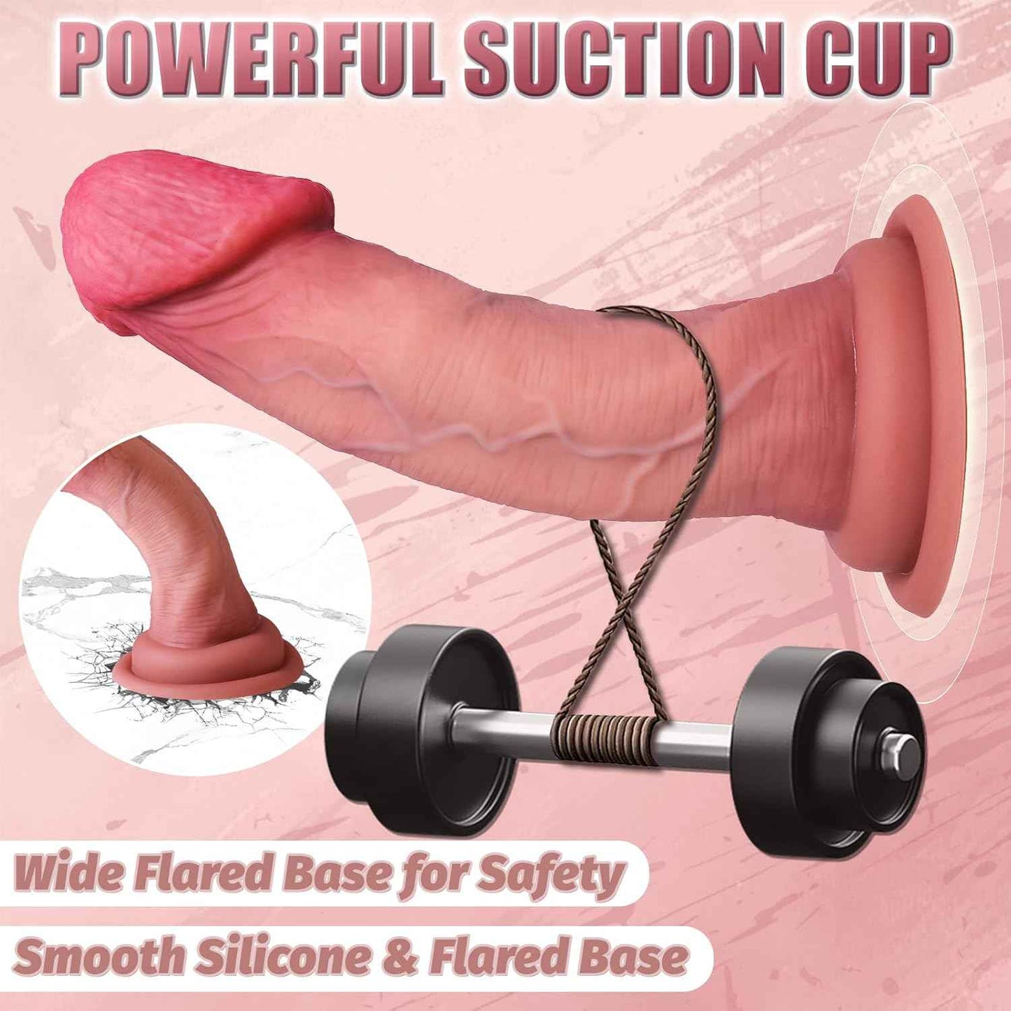 YAIORD Realistic Silicone Dildo with Suction Cup 6.8 Inch