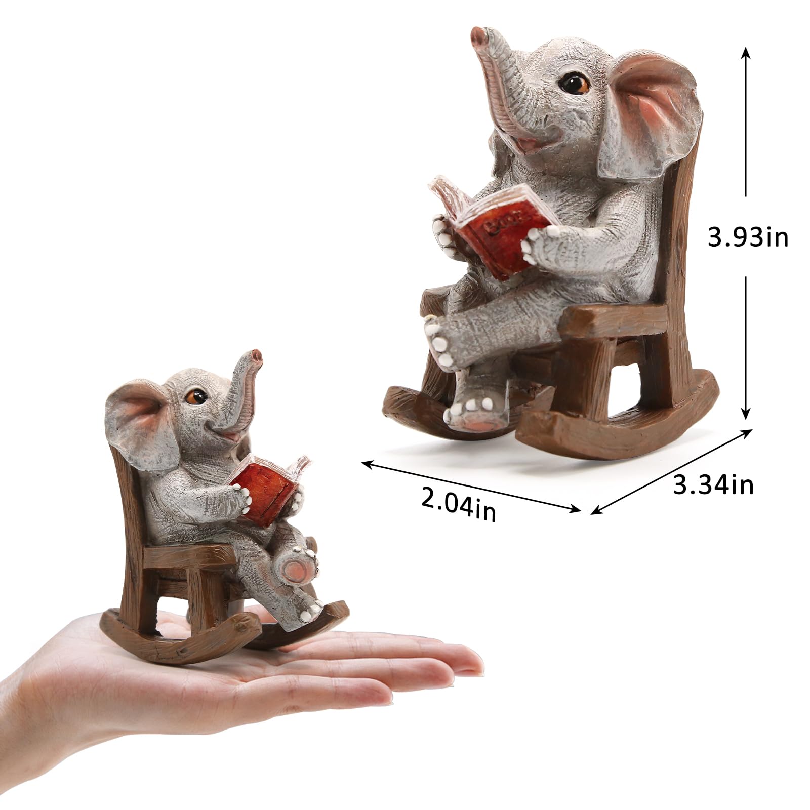 FOXMIS 6in Frogs Statues Decor