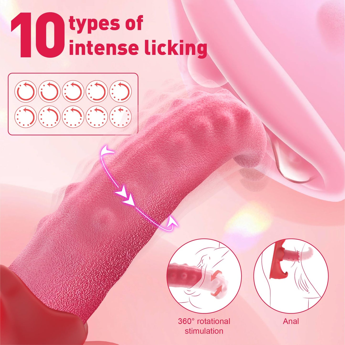 Thrusting Dildo Tongue Sex Toy for Women,G Spot Dildo Remote Control Vibrator with 10 Vibrating 10 Swing Vibration Modes,Sex Machine Vibrating Panties Clitoral Anal Plug Adult Sex Toys for Women Men