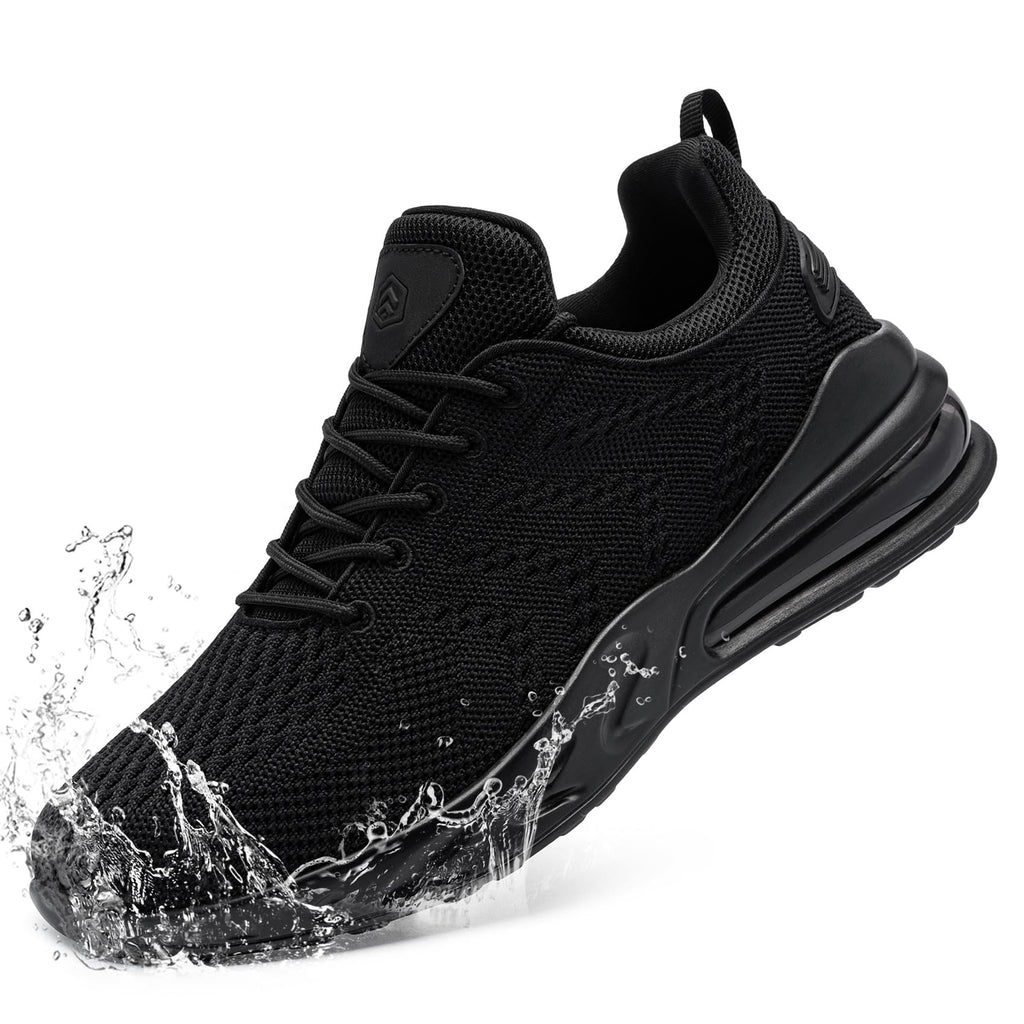 LARNMERN Men Non Slip Work Sneakers Water Resistant Food Service Zapatos Trabajo Antideslizantes Walking Shoes Waterproof Shoes Slip-on