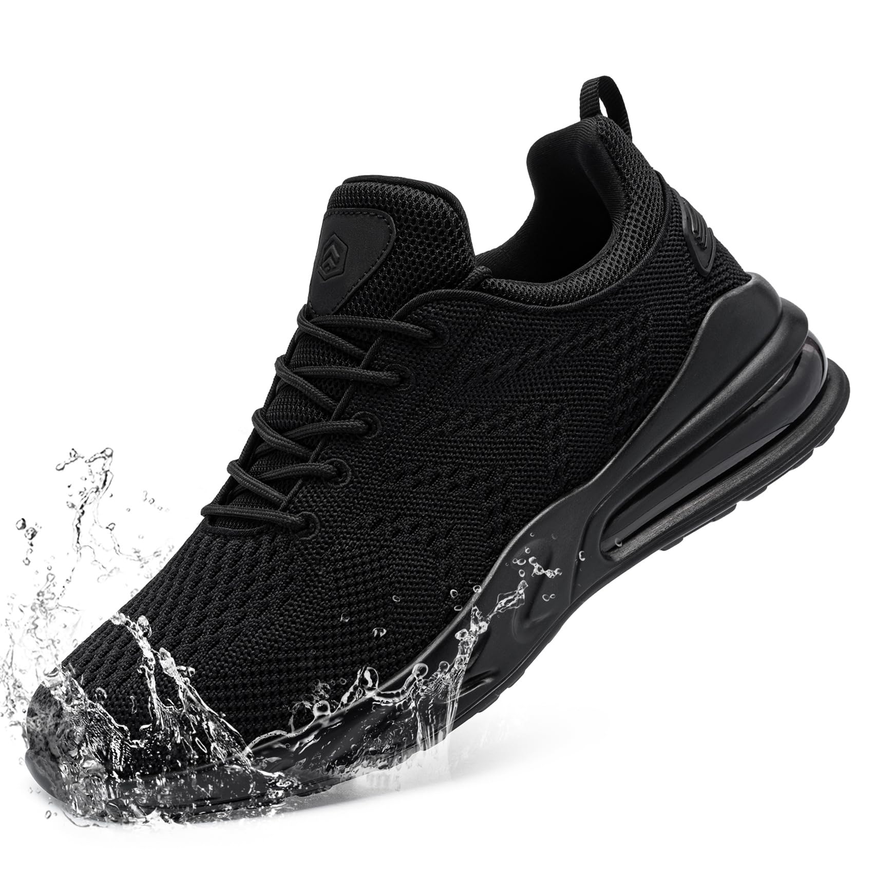 LARNMERN Men Non Slip Work Sneakers Water Resistant Food Service Zapatos Trabajo Antideslizantes Walking Shoes Waterproof Shoes Slip-on