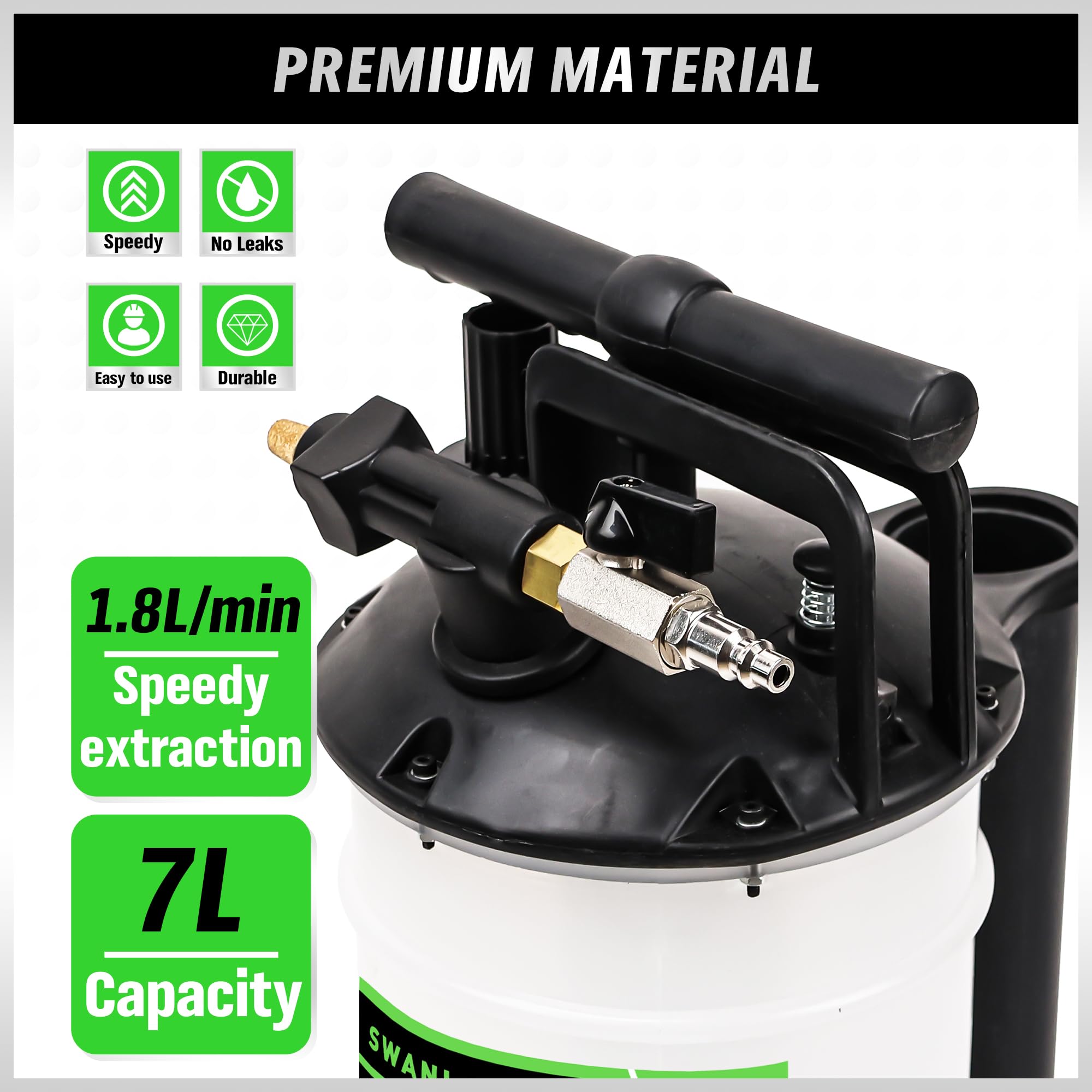SWANLAKE GARDEN TOOLS Fluid Extractor, Extraction&Fill Pump,Fluid Syringe Pump Manual Suction Vacuum Fuel Car Transfer