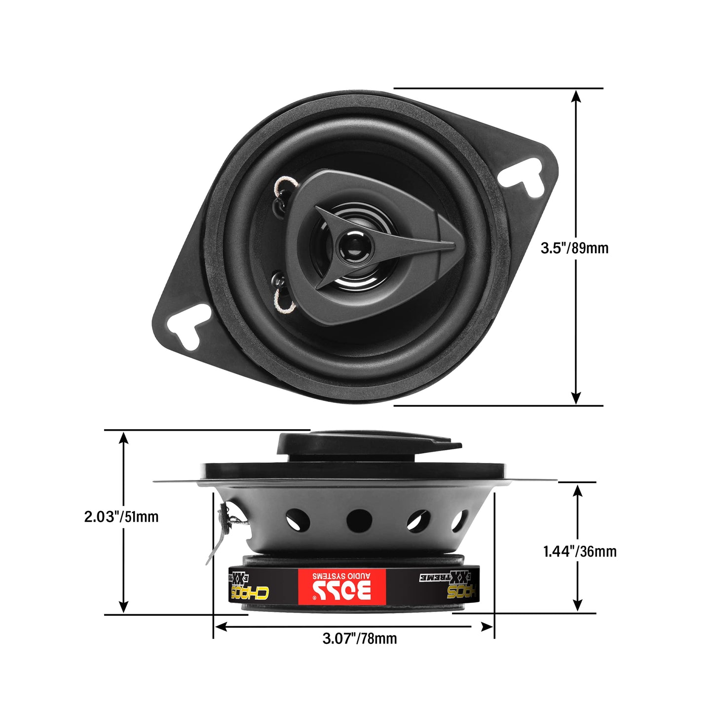 BOSS Audio Systems Car Replacement Speakers Various Sizes Red/Black