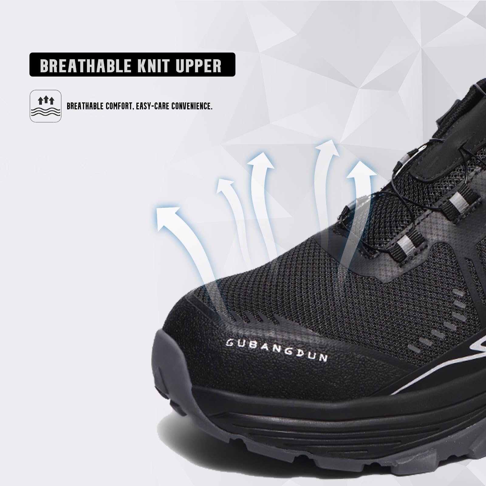 GUBANGDUN Steel Toe Shoes for Men Safety Composite Toe Sneakers Non Slip Breathable Work Shoes for Industrial Construction