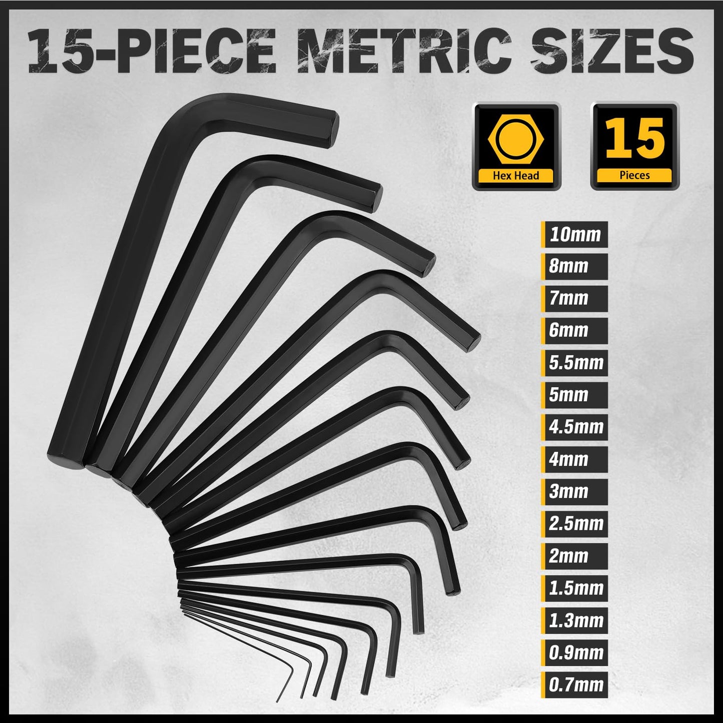 ELEAD Hex Key Allen Wrench Set, High-Visibility Size Markings