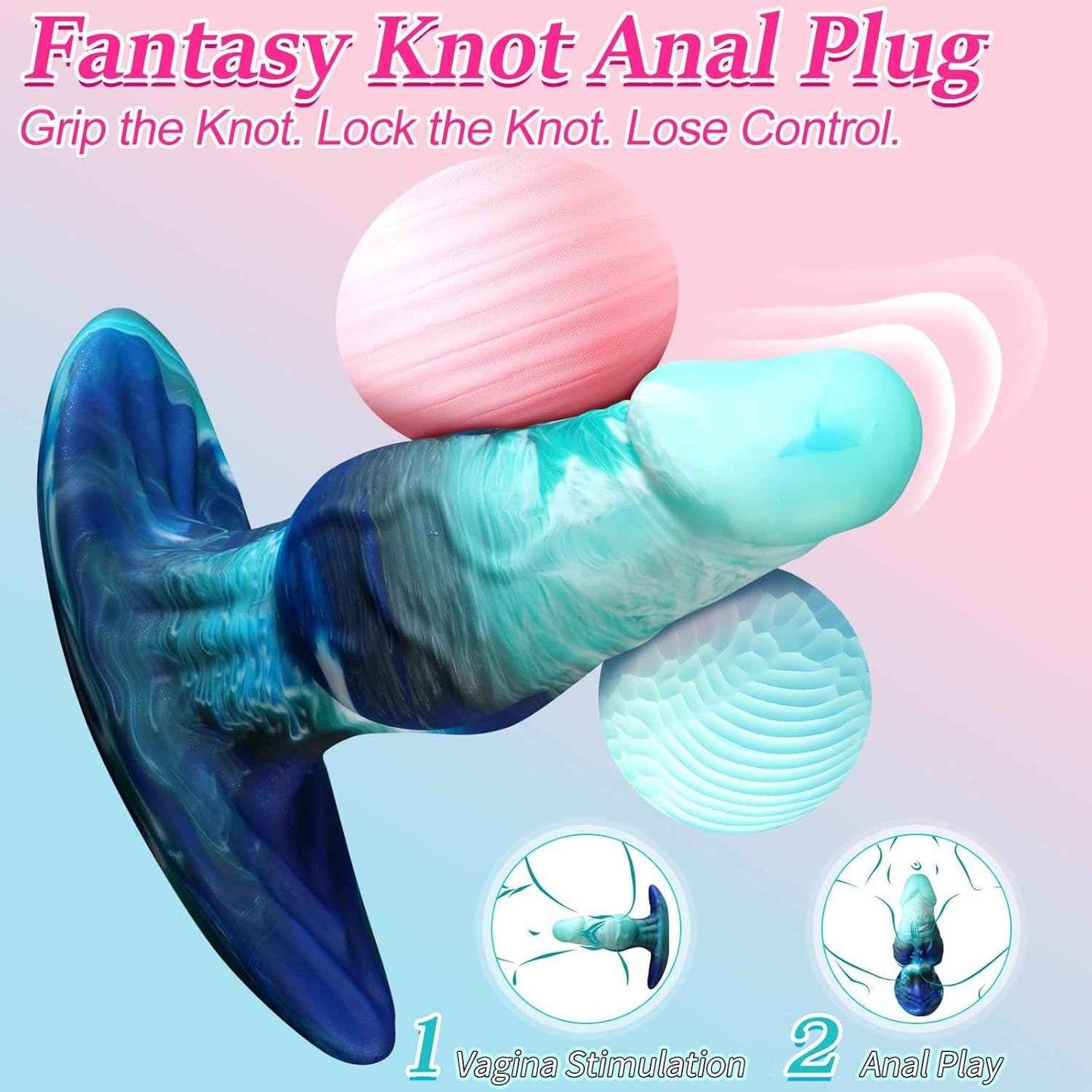 Anal Plug Realistic Dildo with Tapered Knot Wearable Butt Plug Silicone Anal Dilator Trainer Fantasy Prostate Massager G-spot Sex Toy for Couples Men Women Masturbation (S)