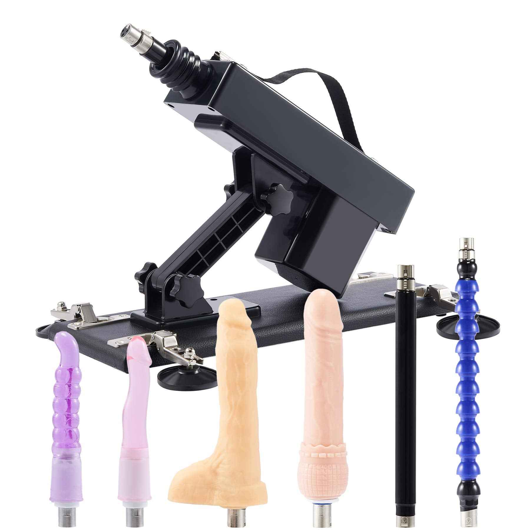 SENSUA Sex Gadgets: Thrusting Fucking Device for Men and Women, Adjustable Automatic Vaginal Anal Massage Pumping Gun with 6 Attachments for Singles and Couples