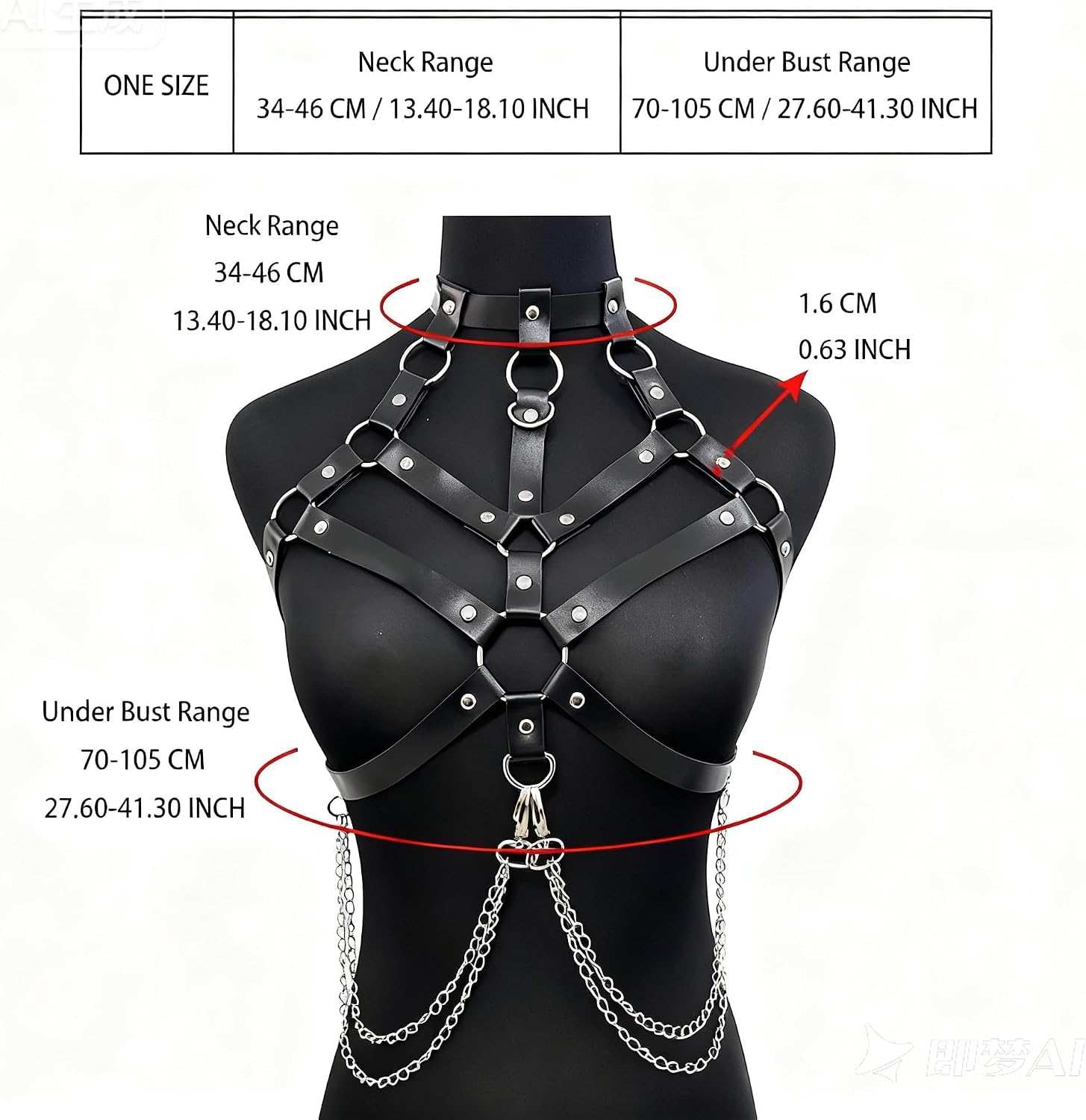 bondage harness，Women's Body Harness Belt Caged Harness Lingerie Set Gothic Punk Leather Adjustable Chest Leg Garter Bondage Strap Set for Ladies, BDSM SM Cosplay Costume Clubwear Accessories
