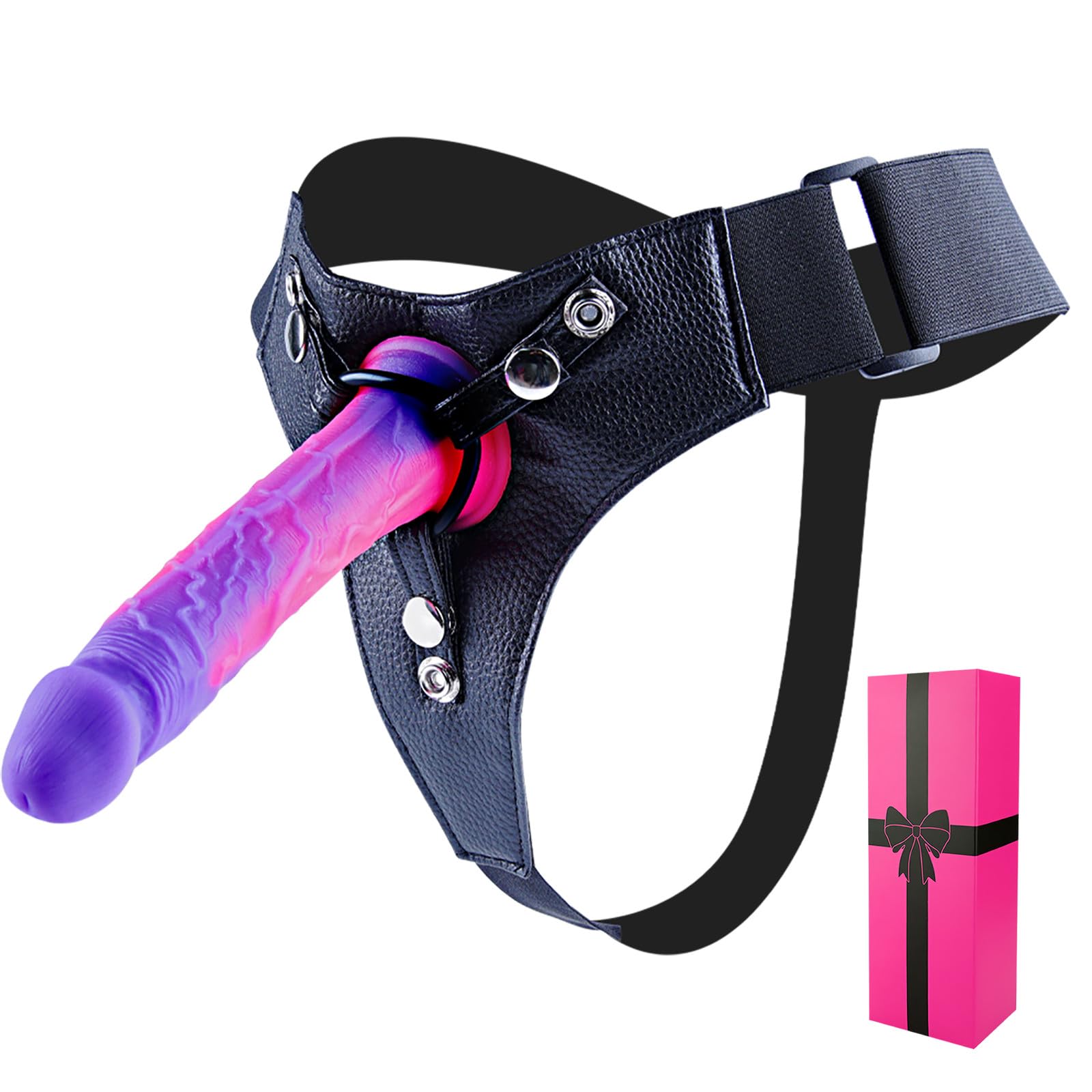 Strap-On Harness and Dildo Set: Wearable Realistic Silicone Dildos in 2 Sizes
