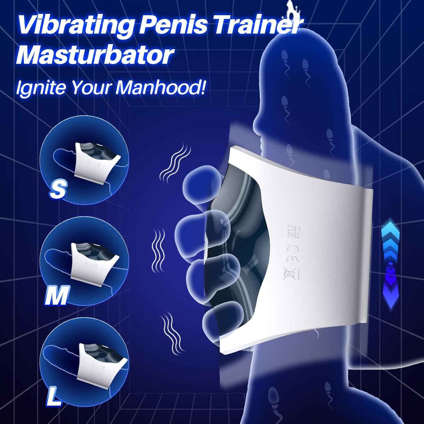 Male Masturbator Penis Vibrator Training - FunPlan Vibrating Stroker with 10 Vibration Modes, Sex Machine Blowjob Masturbators for Cock Glans Stimulation, Adult Sex Toys for Men or Couples Pleasure