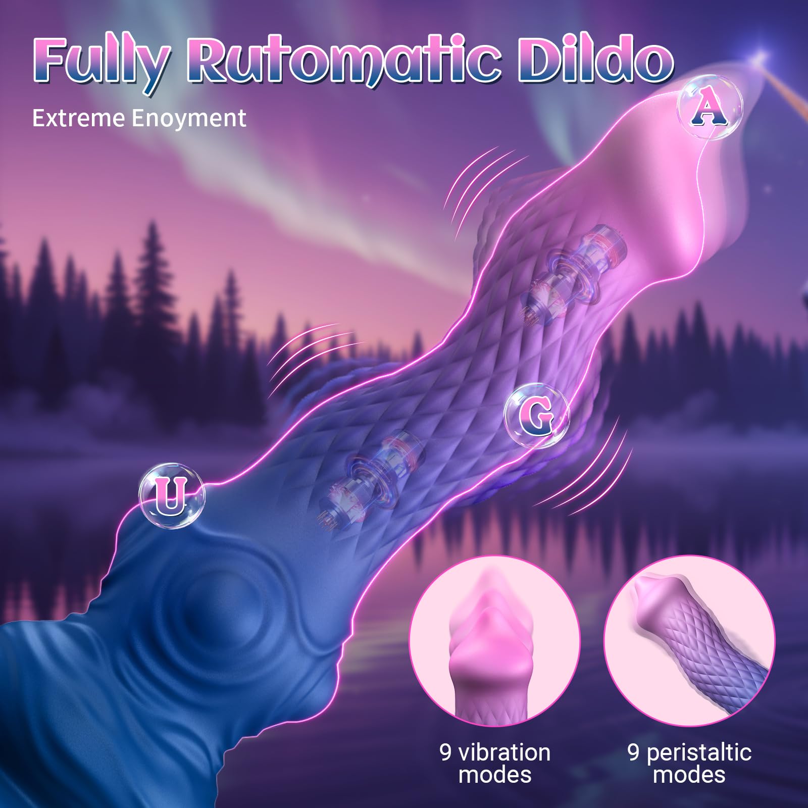 Thrusting Dildo Fantasy Monster Dildos - 9.0" Hiadub Sex Toys Wriggle Vibrating Dildos Remote Control, Huge Knot Dildo with Suction Cup, Adult Toy G spot Dildo for Women Consoladores