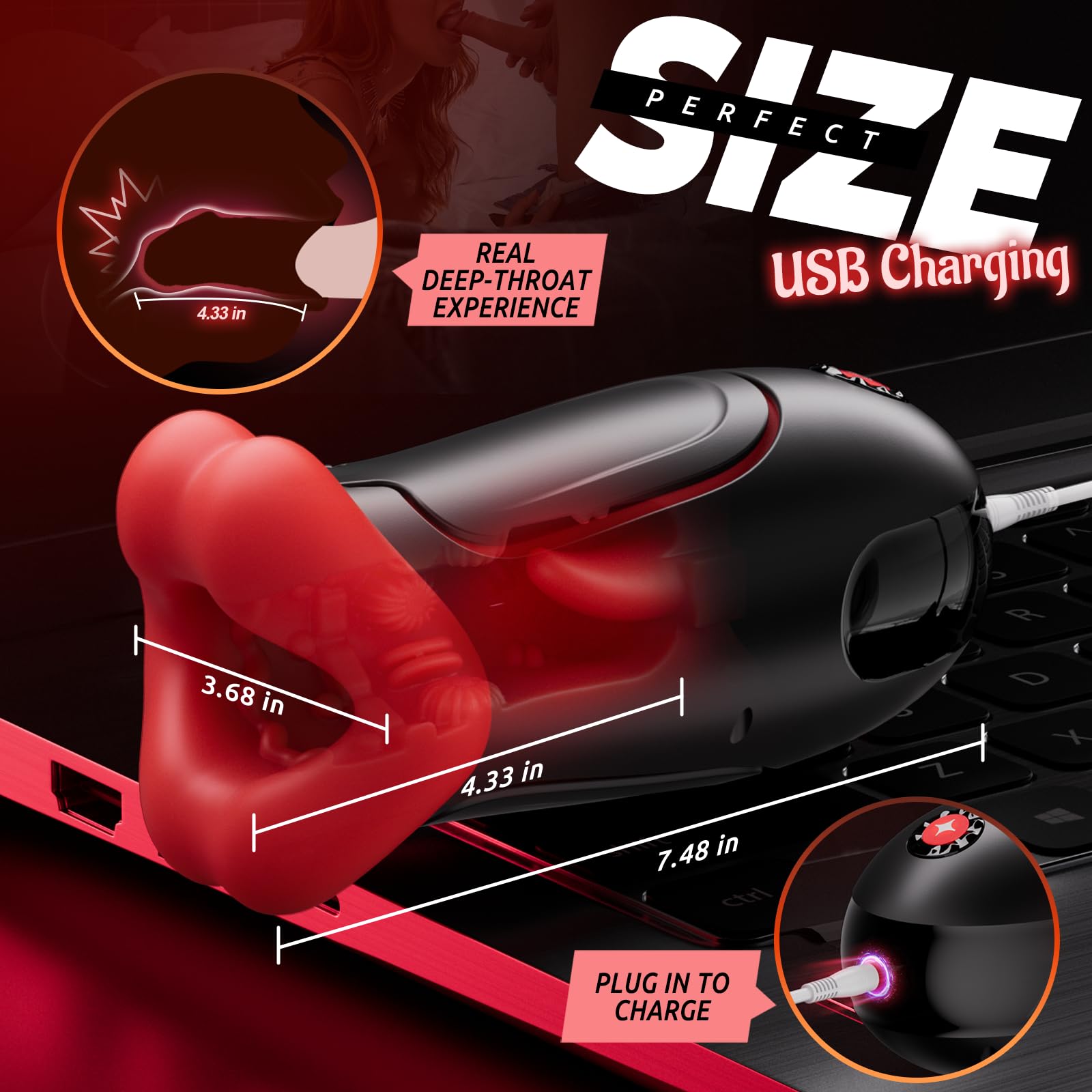 Vibrating Male Masturbator Pocket Pussy - APP Control Squeezable Pocket Pussies Blowjob Machine Sex Toys for Men with Dual 10 Vibrating Modes, Skin Friendly Silicone Male Stroker Penis Pump