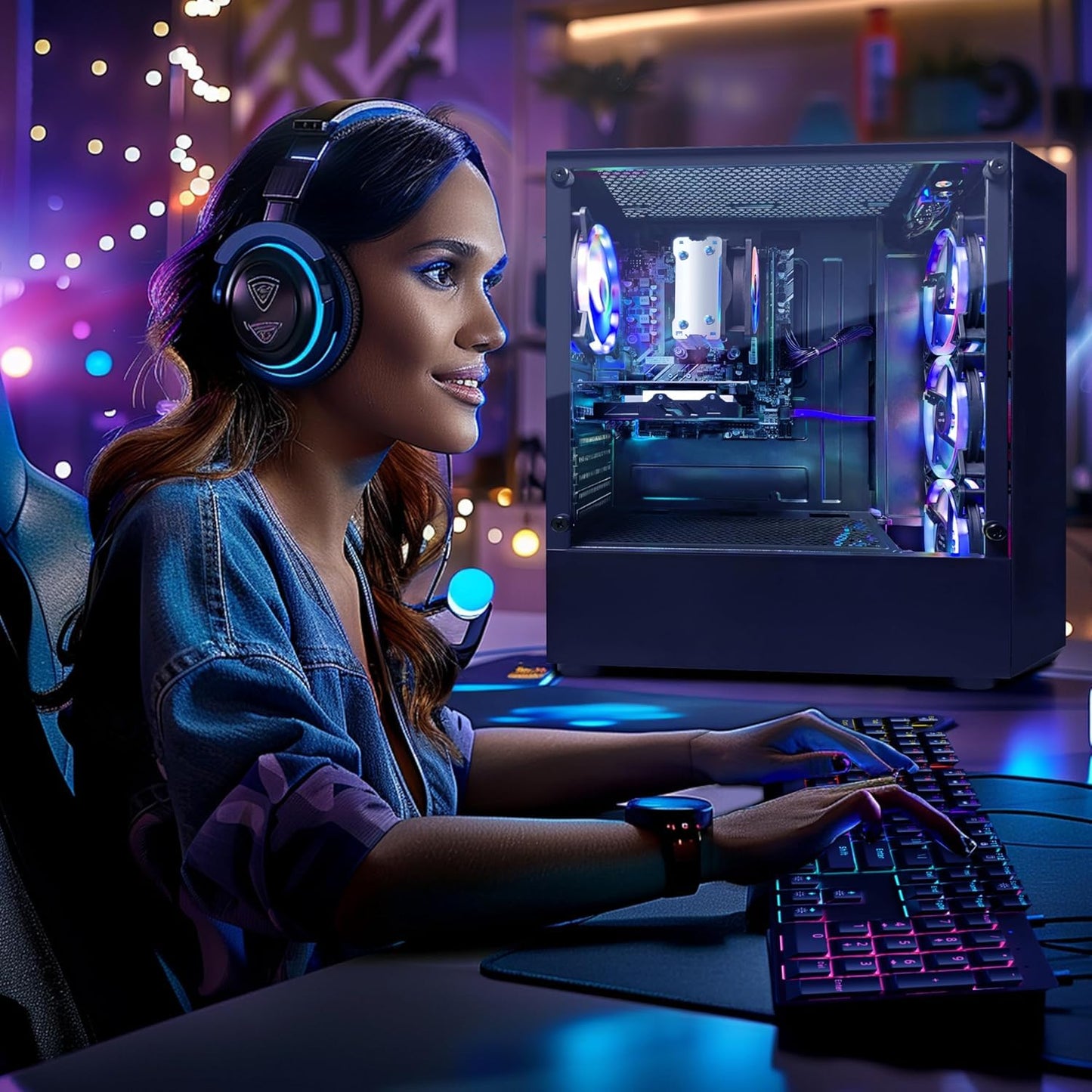 STGAubron Gaming Desktop PC Computer