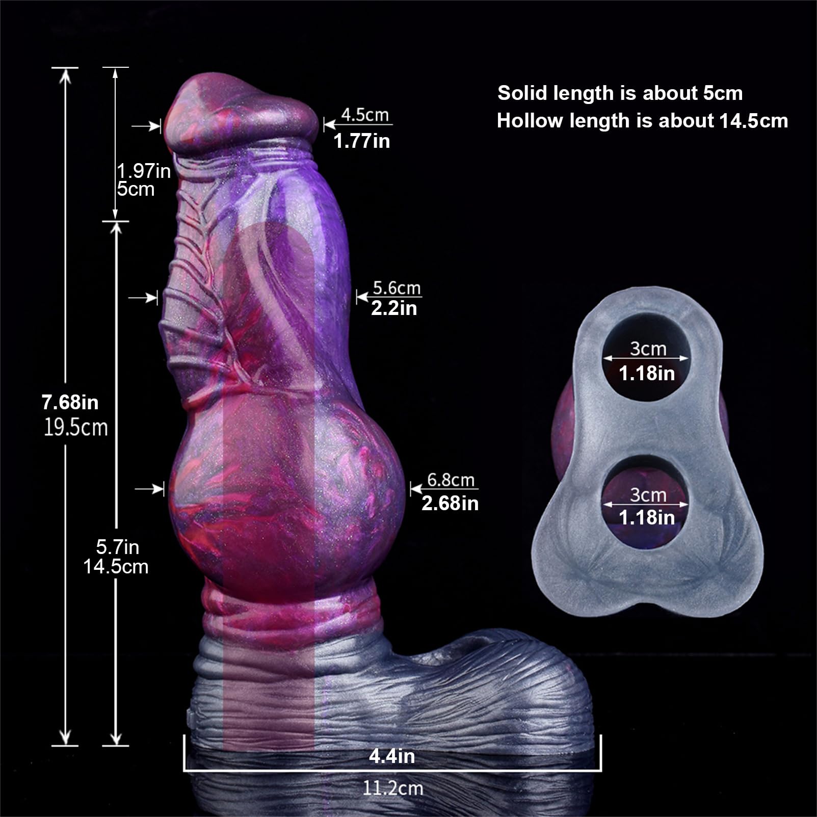 ZEEHUU Monster Penis Extender Sleeve with Cock Ring: Male Penis Sleeve Enlarger Silicone Penis Cover Adult Sex Toy, Knot Penis Sheath for Men